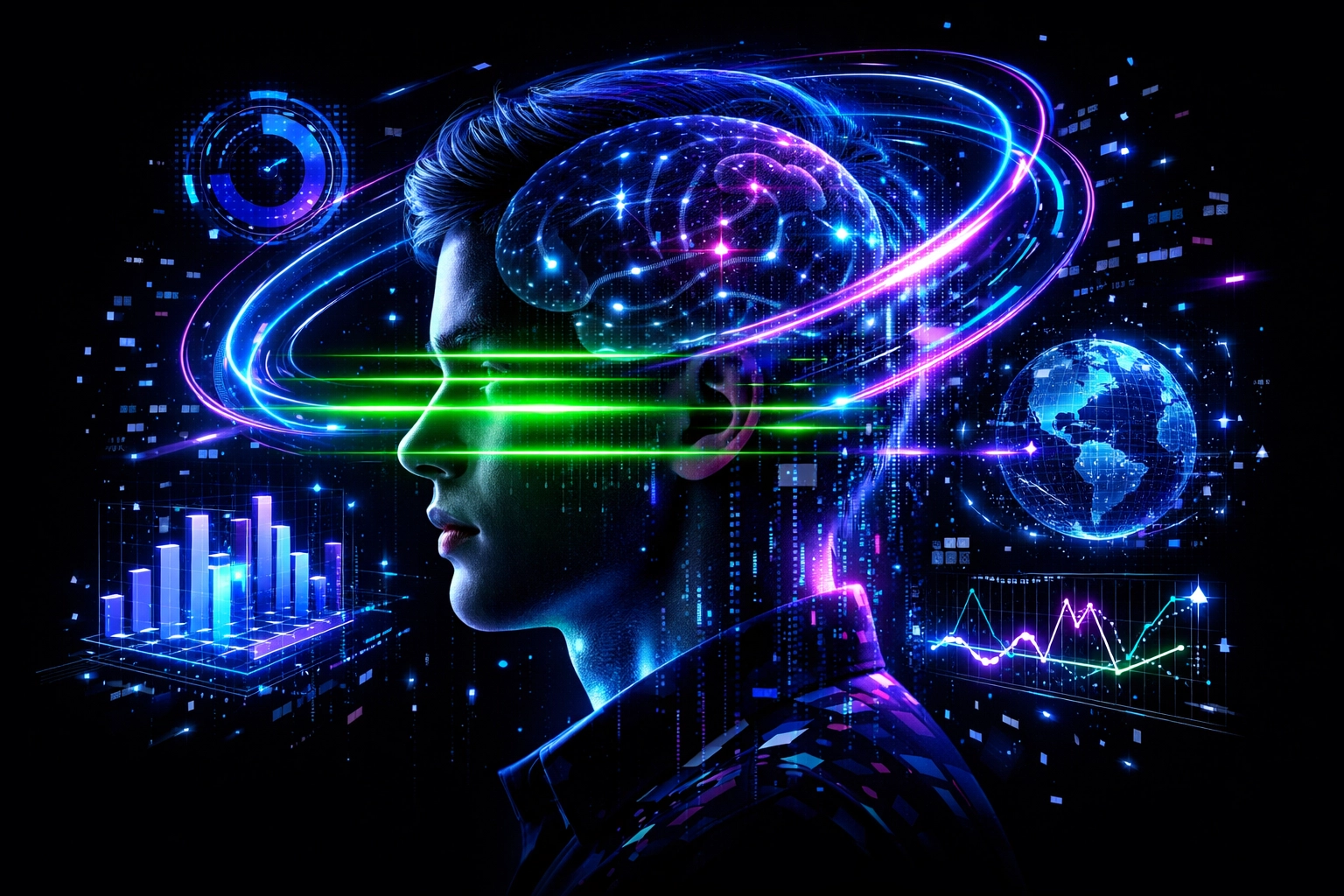AI assessment analyzing candidate cognitive patterns using intelligent automation solutions for recruitment.