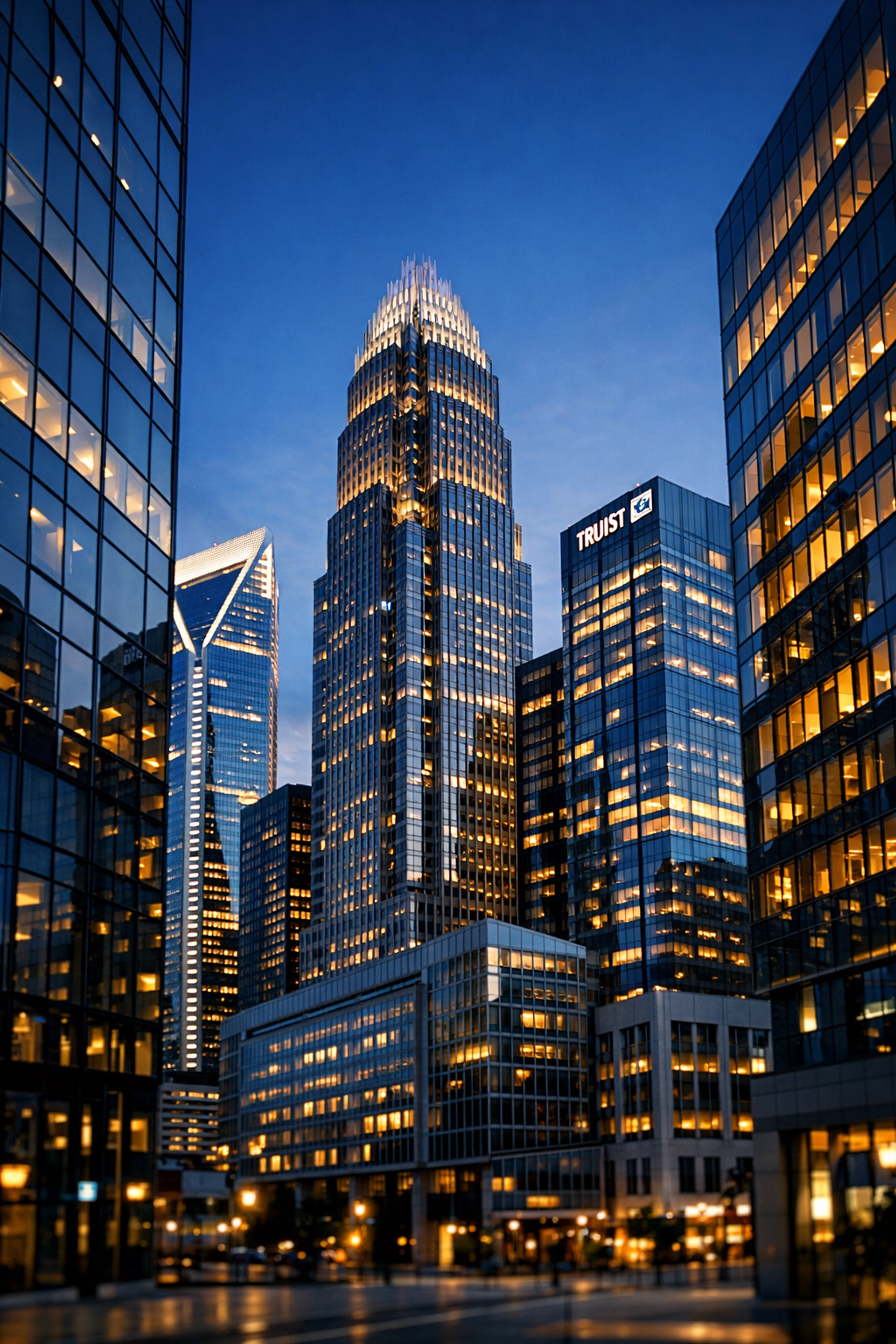 Charlotte NC skyline showing financial district for business broker services