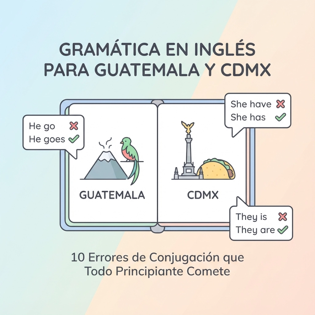 Gramática en Inglés para Guatemala y CDMX: 10 Errores de Conjugación que Todo Principiante Comete