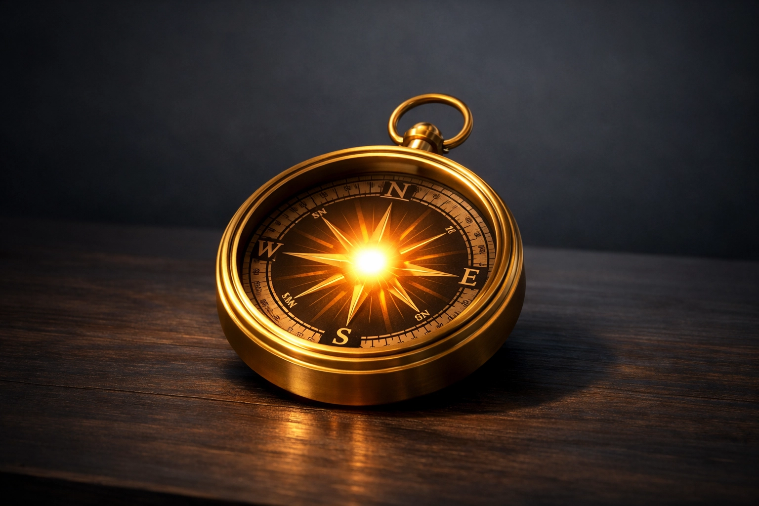 A golden compass glowing with light, representing spiritual direction beyond political ideologies.