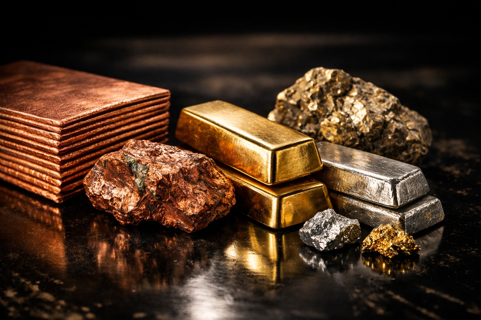 Mining Expos 2026 Africa showcasing copper cathodes and refined metal samples