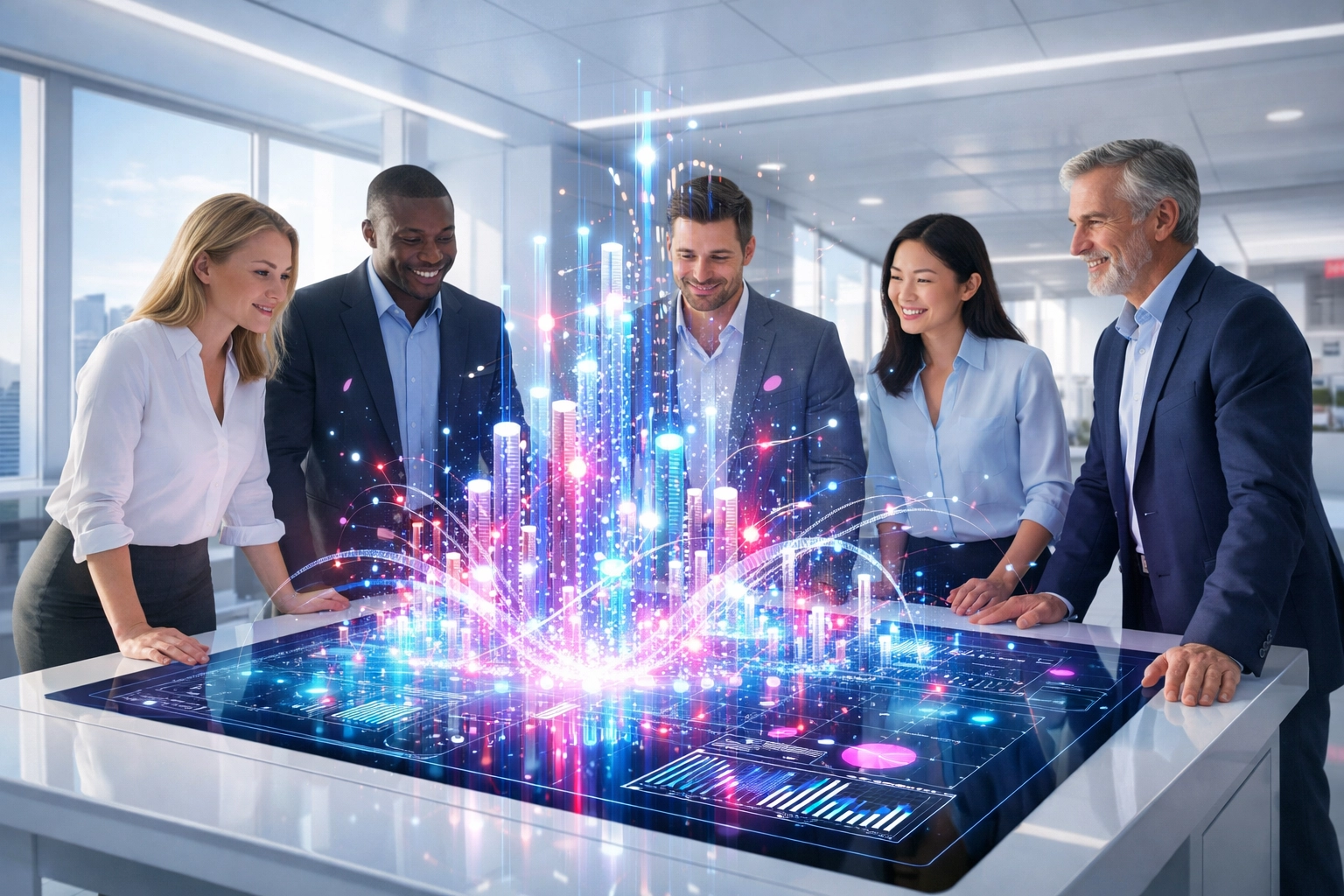 Erfolgreiche KI-Integration und Team-Zusammenarbeit durch professionelle Beratung im Unternehmen.