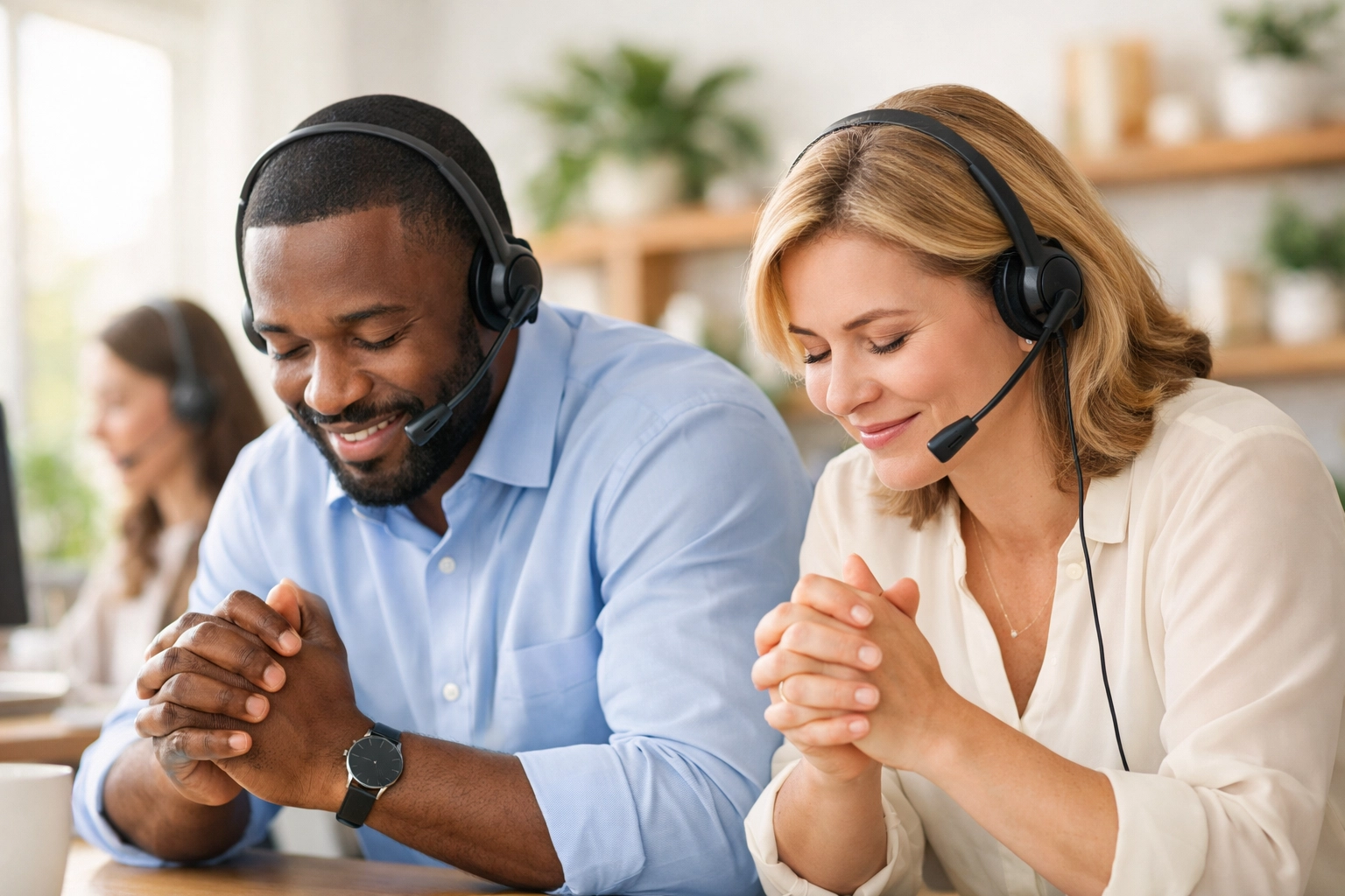 Prayer support team at Boundless Online Church a ministry of FA Memphis answering spiritual calls.