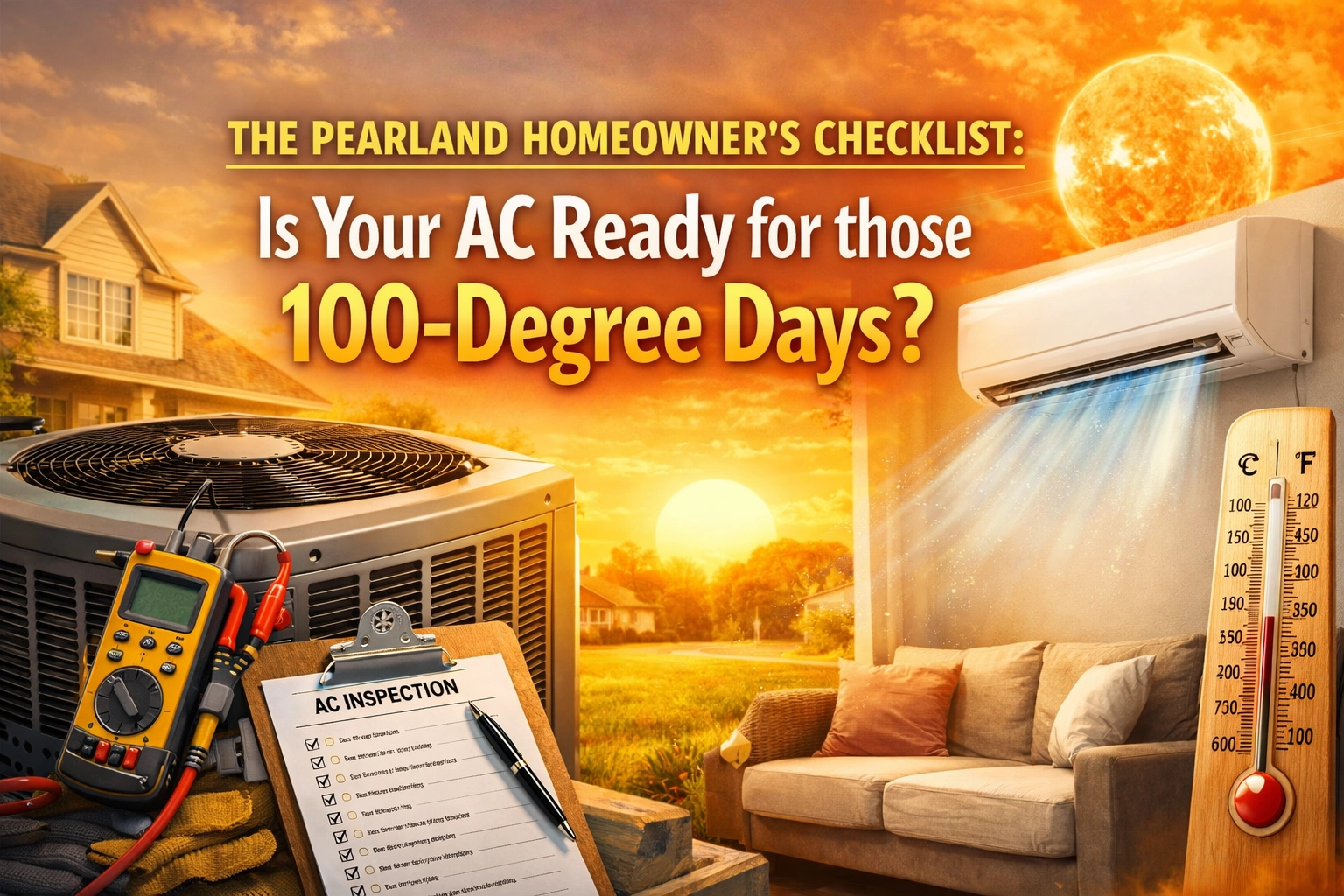 [HERO] The Pearland Homeowner’s Checklist: Is Your AC Ready for those 100-Degree Days?