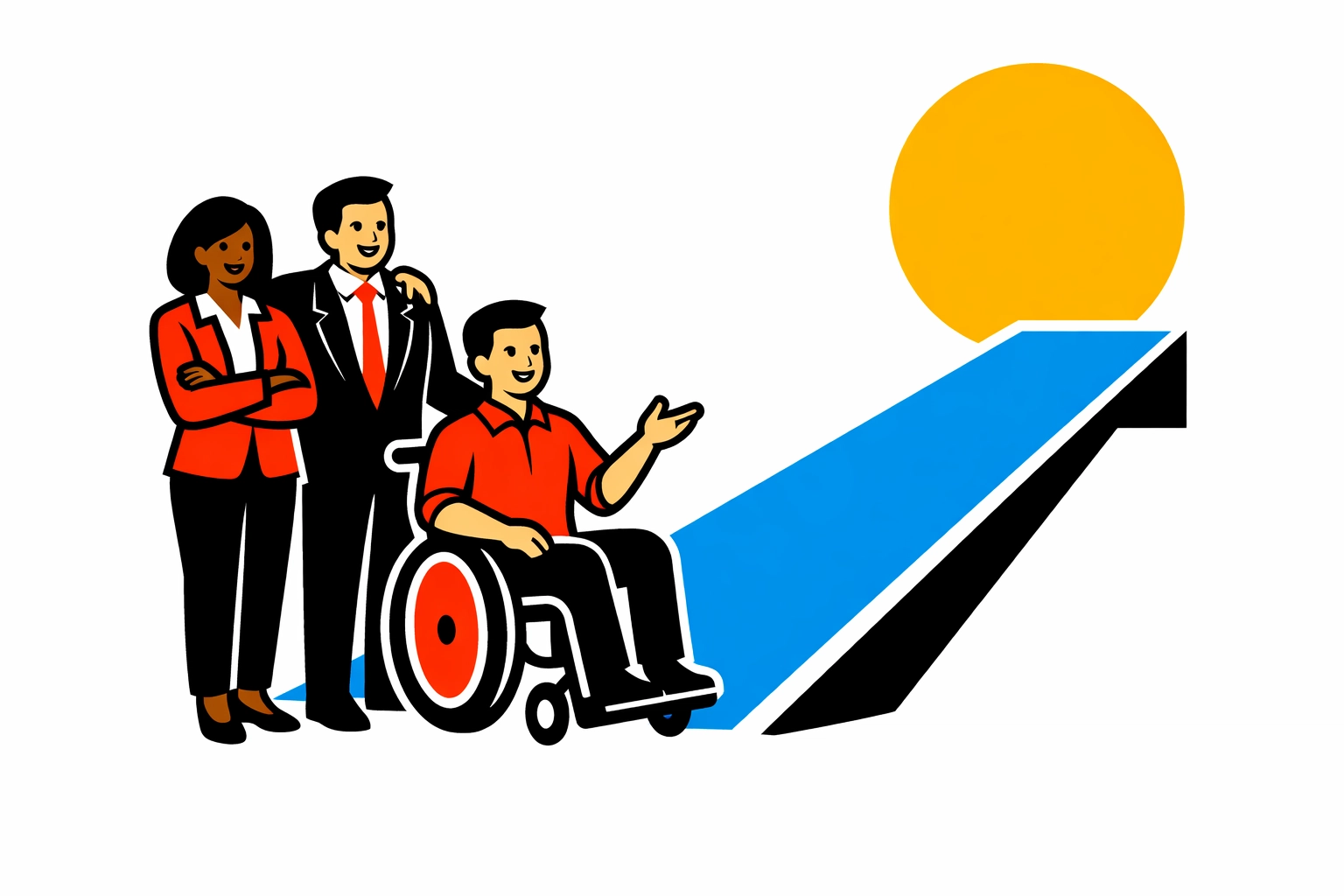 Diverse team of professionals prioritizing accessibility and inclusive design in corporate training.