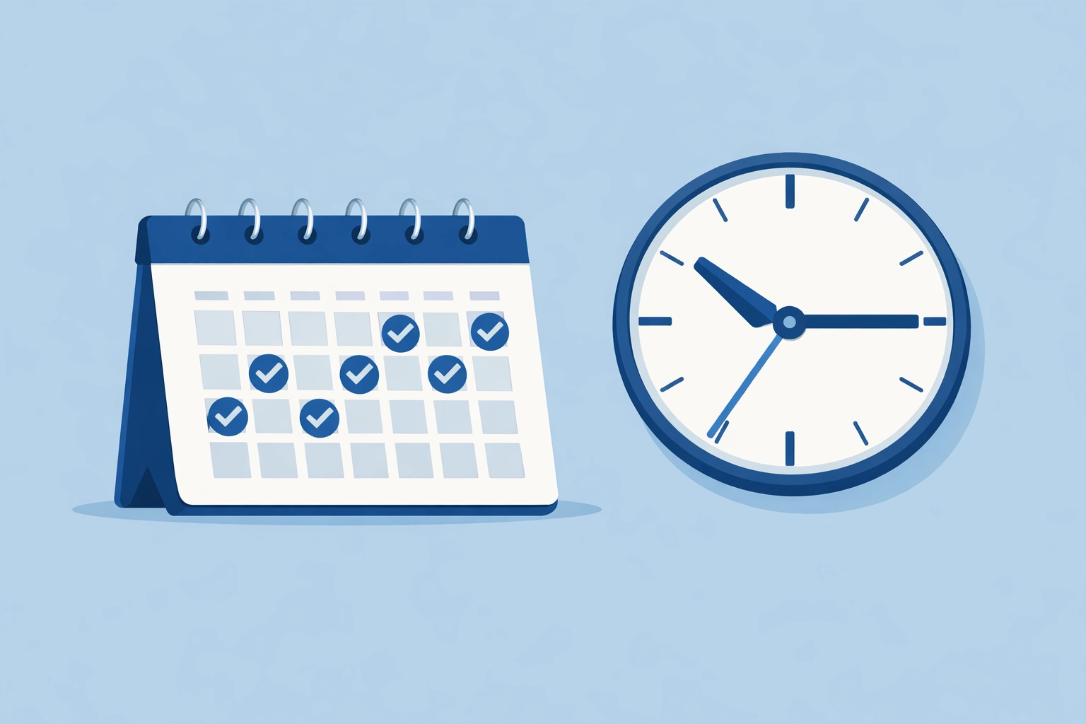 Calendario con pagos a tiempo marcados para fortalecer el historial crediticio de una familia.