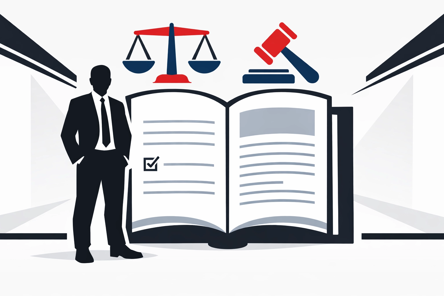 Illustration of legal documents and scales representing Statutory Document 3 for Transport Managers.
