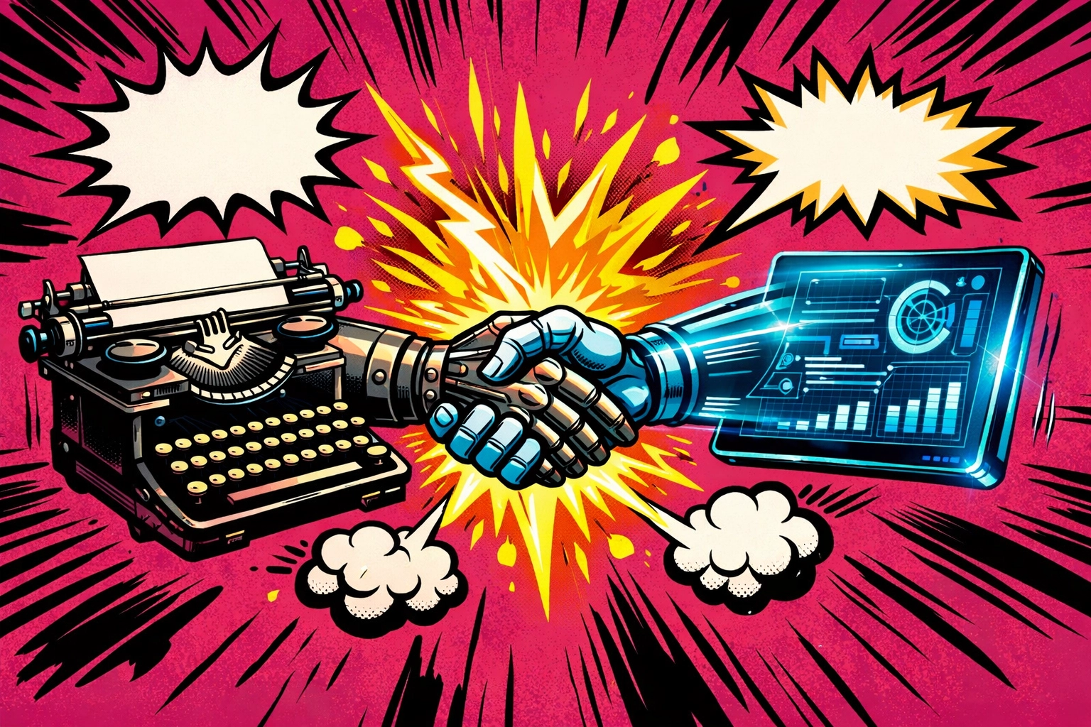 Integration of an AI virtual assistant for business connecting modern tablets with traditional workflows.