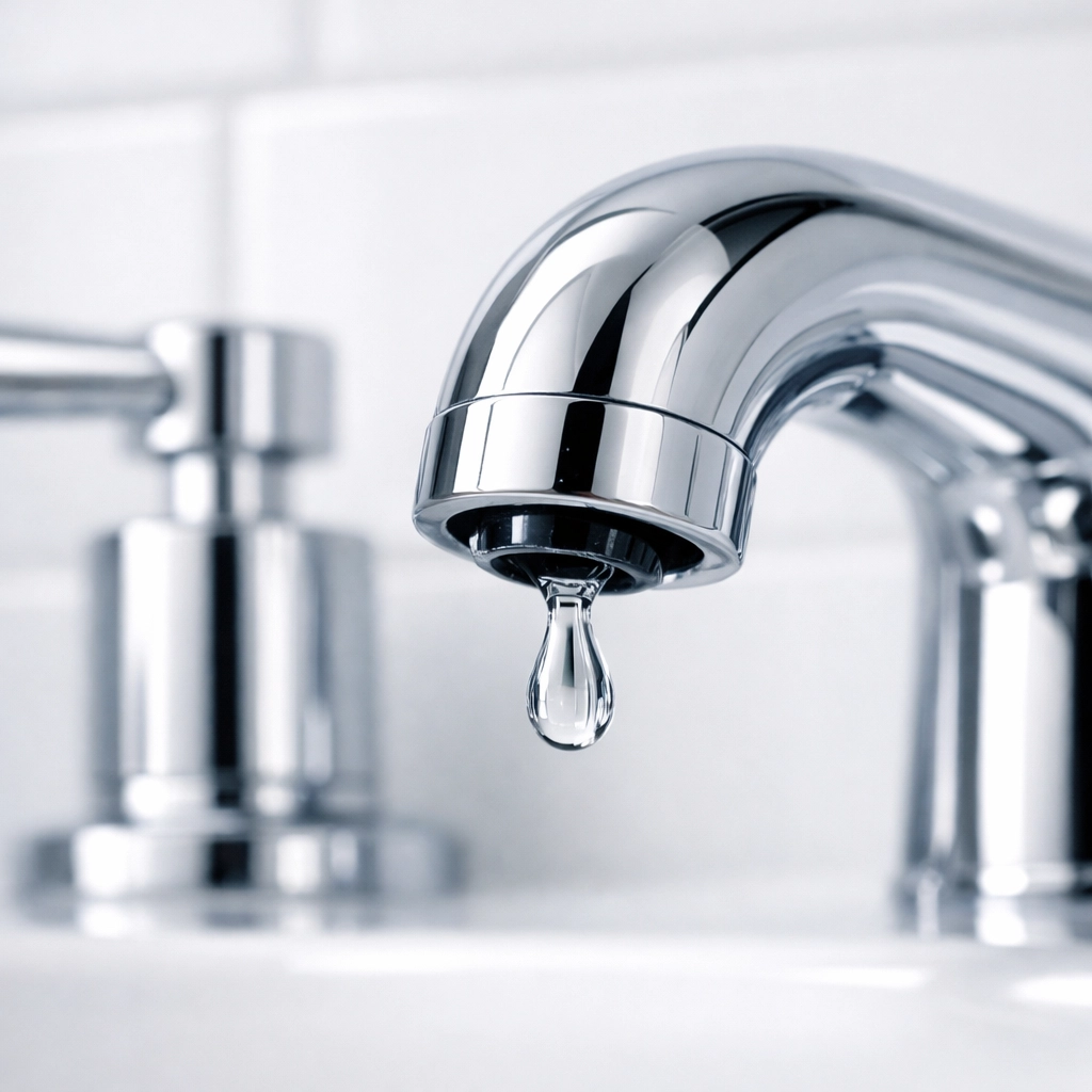 Sparkling clean bathroom with polished chrome fixtures in a professionally maintained Detroit property.