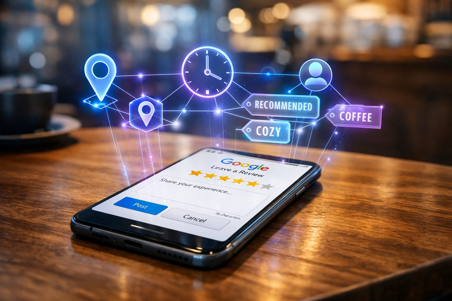 Google's AI analyzing review data and signals to detect authenticity