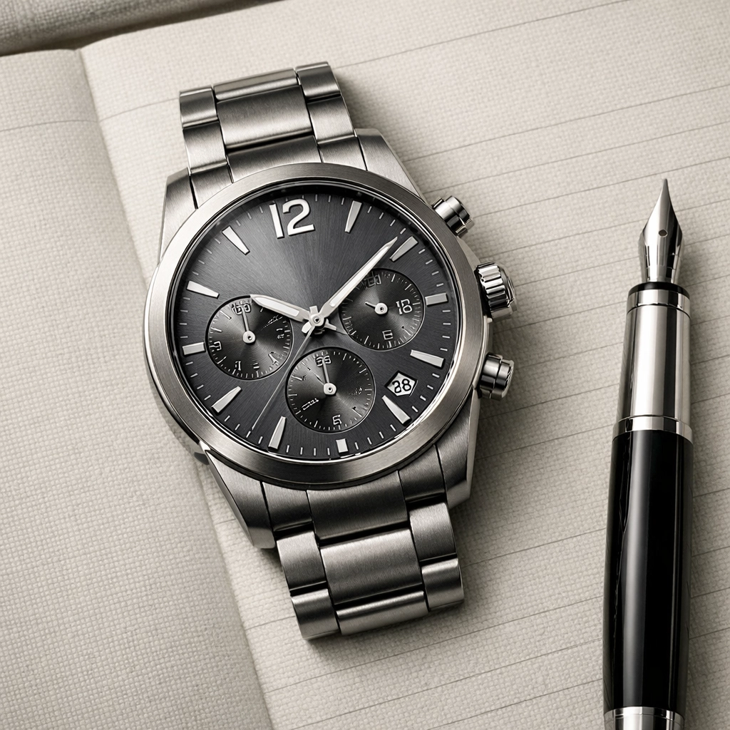 A modern watch and professional planner emphasizing the critical 1031 exchange deadlines and timing.
