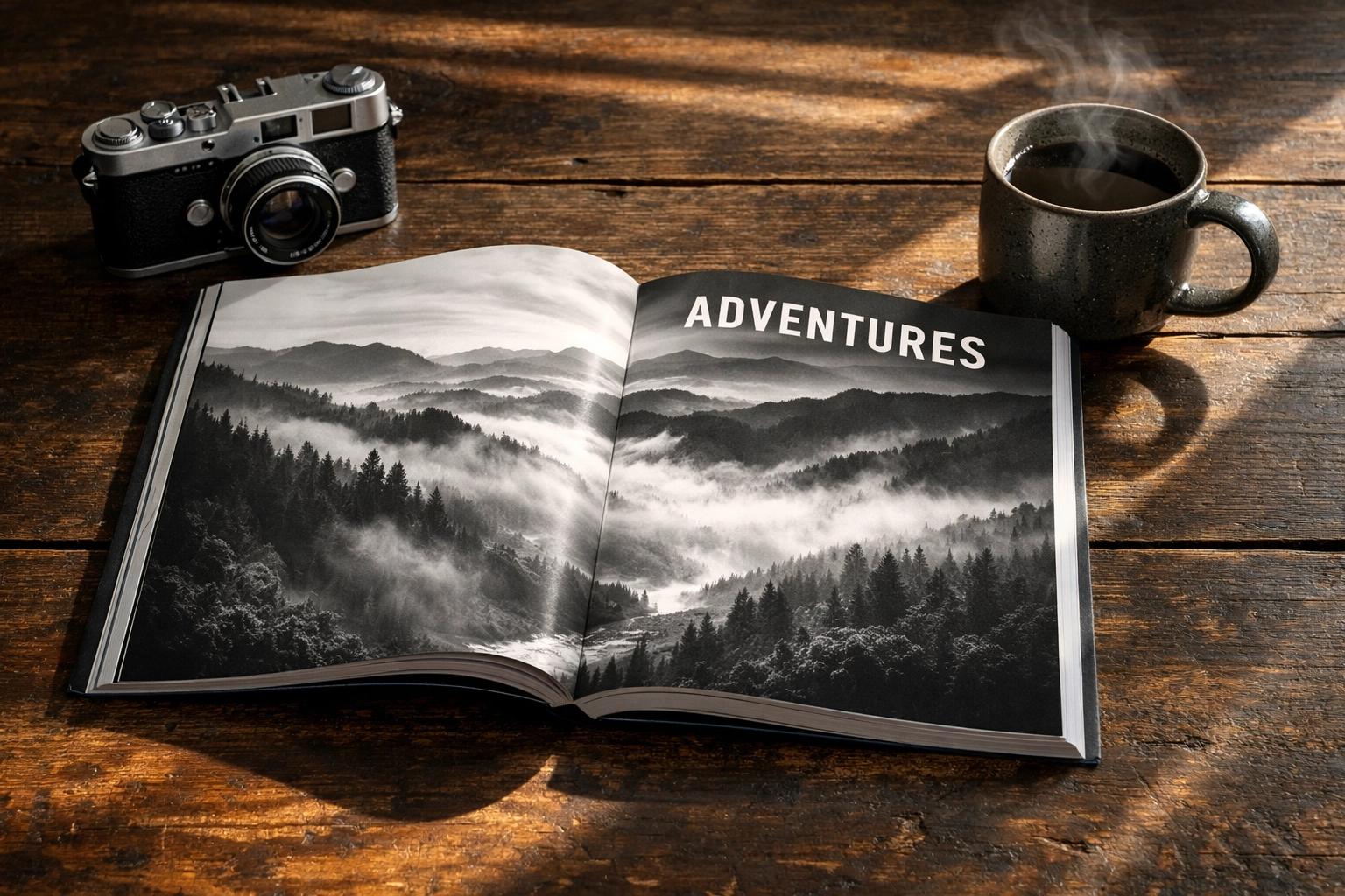 Open photography magazine on a table, showing how industry news will change the way you shoot tomorrow.