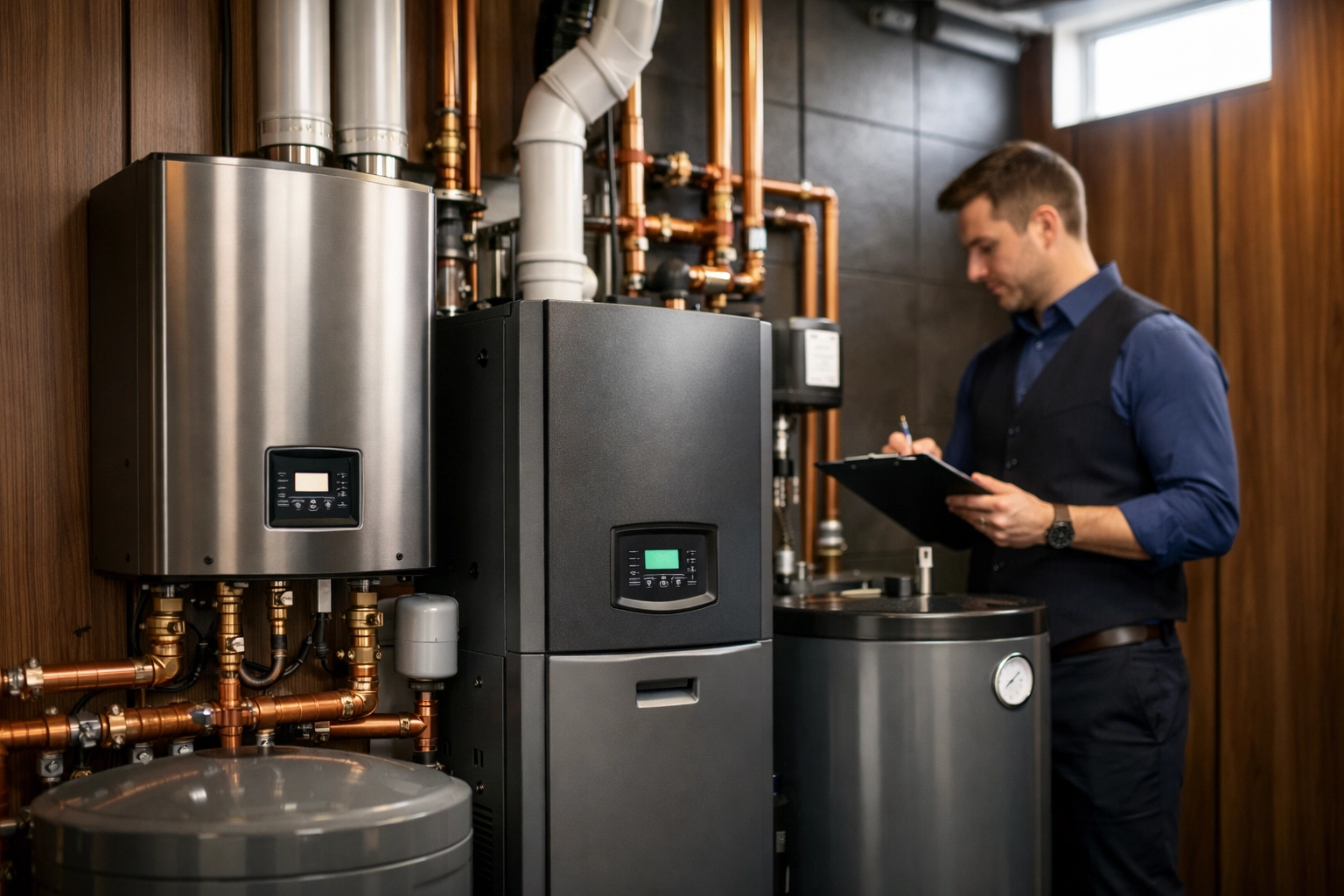 Professional home inspector evaluating a modern Ontario residence to protect first-time home buyers.