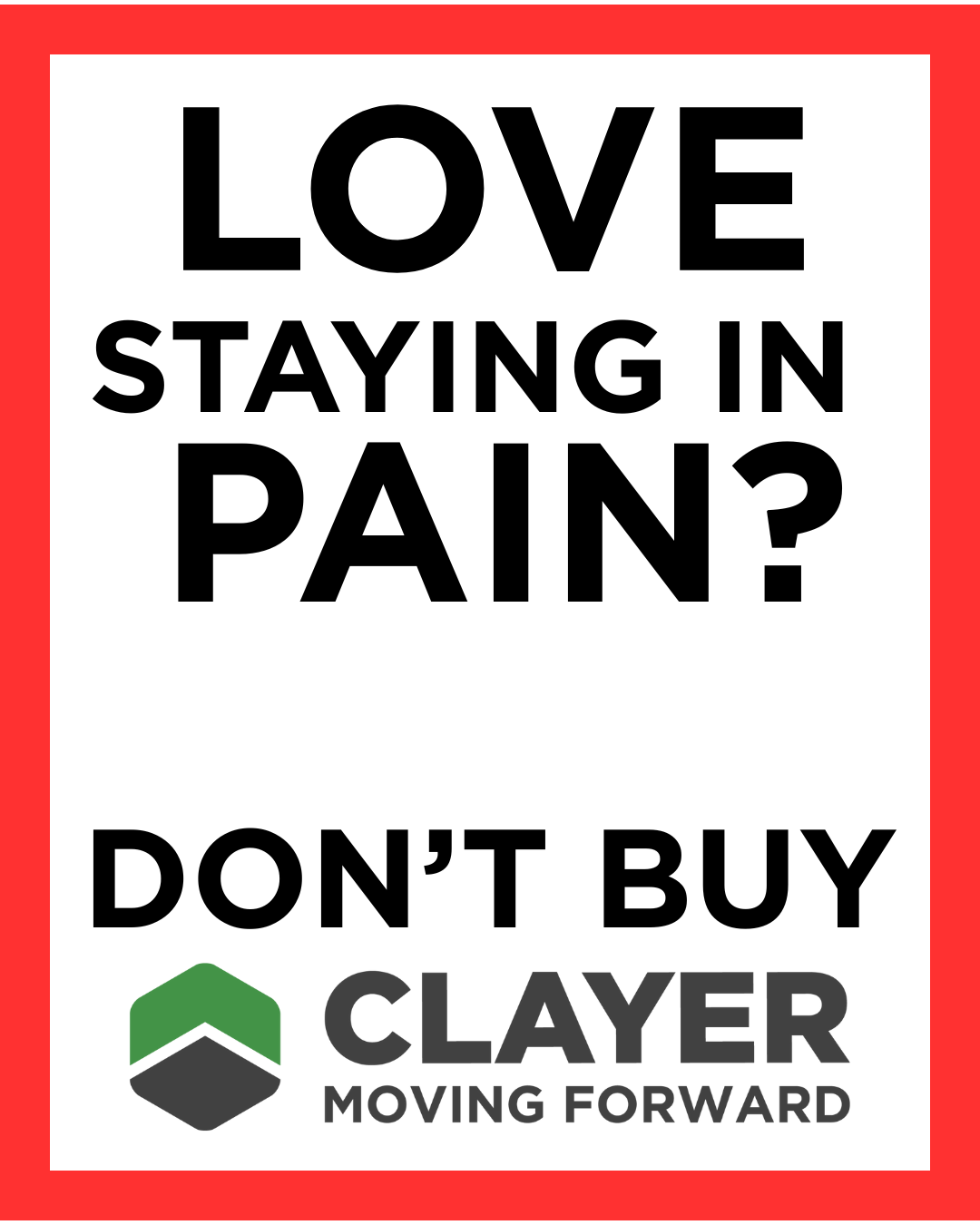 Clayer Pain Relief Advertisement