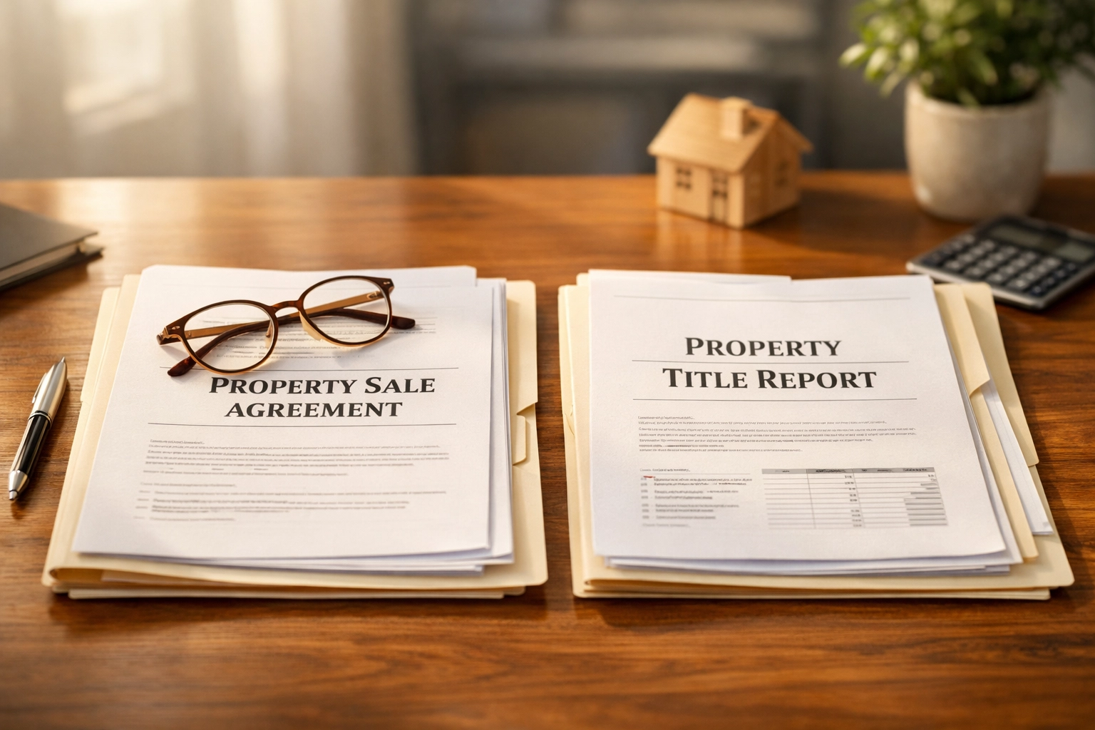 Professional property title documents and O&E reports for thorough real estate due diligence.