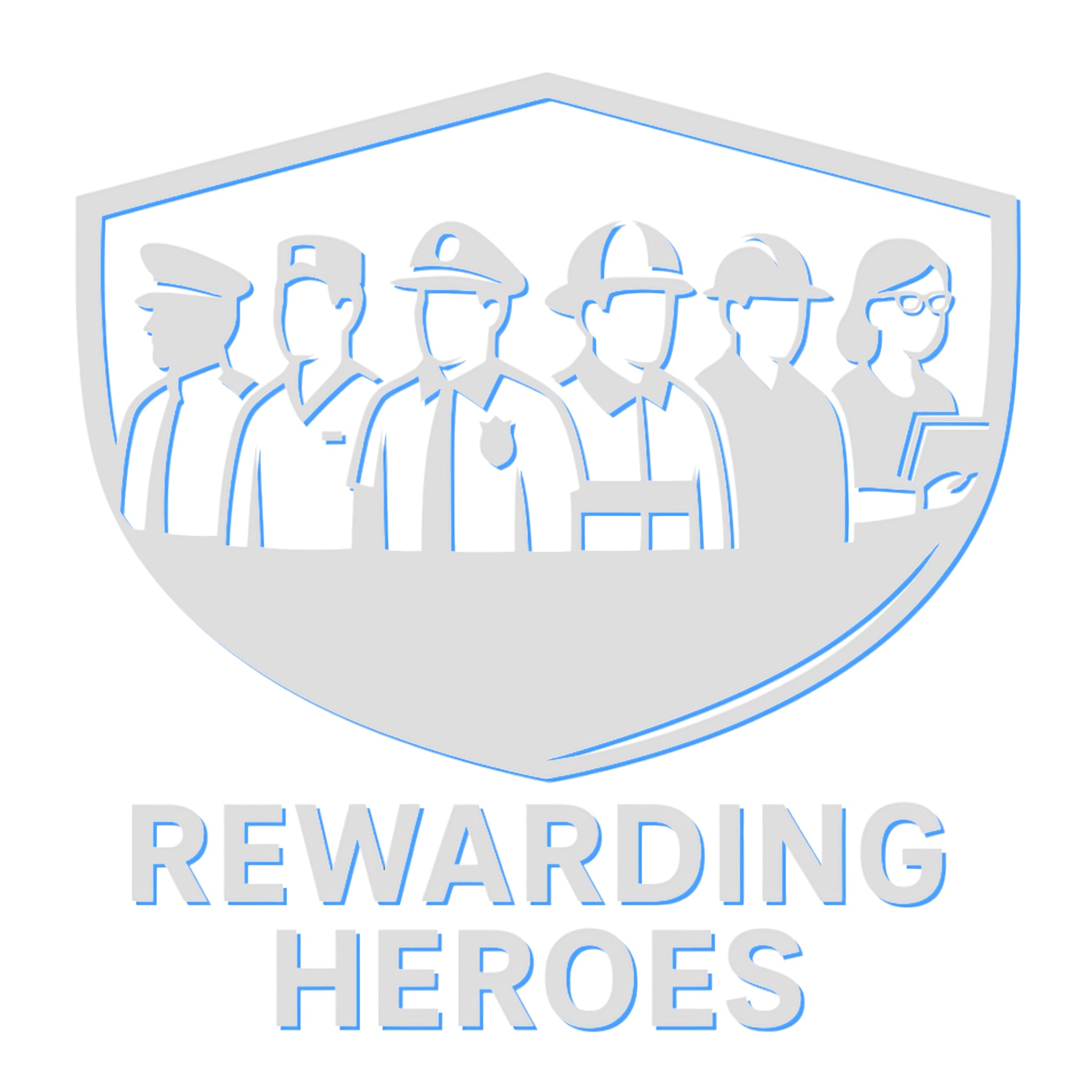 Rewarding Heroes Shield Graphic Rewarding Heroes Shield Graphic