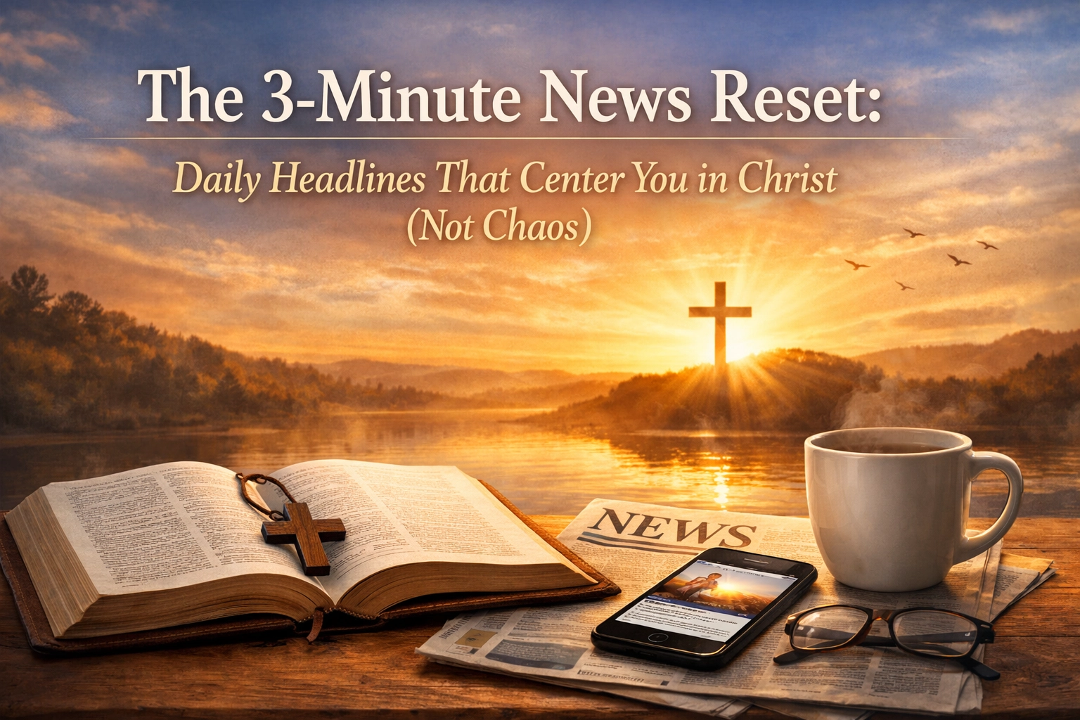 [HERO] The 3-Minute News Reset: Daily Headlines That Center You in Christ (Not Chaos)