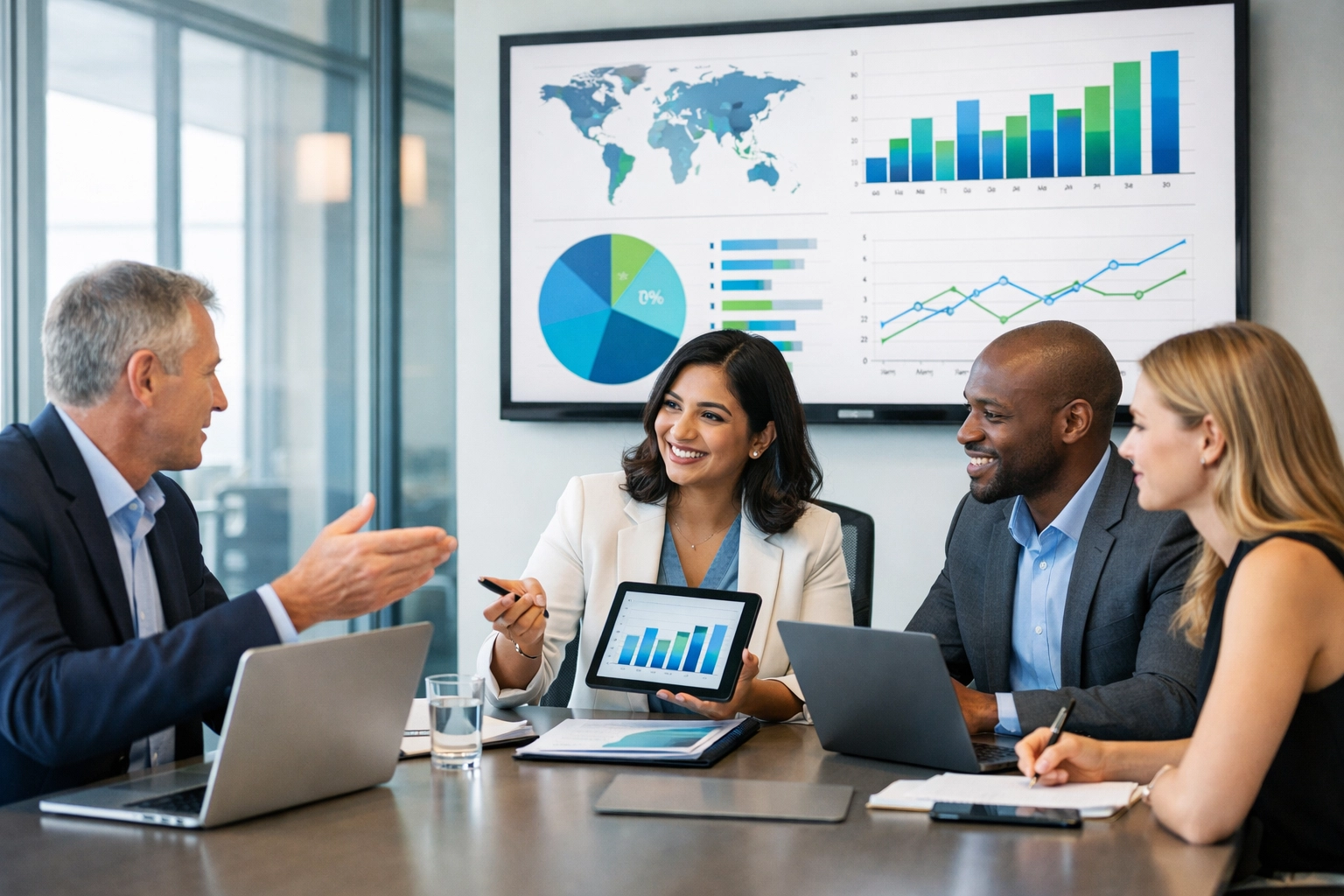 ServiceNow consulting team collaborating on implementation strategy and data analysis