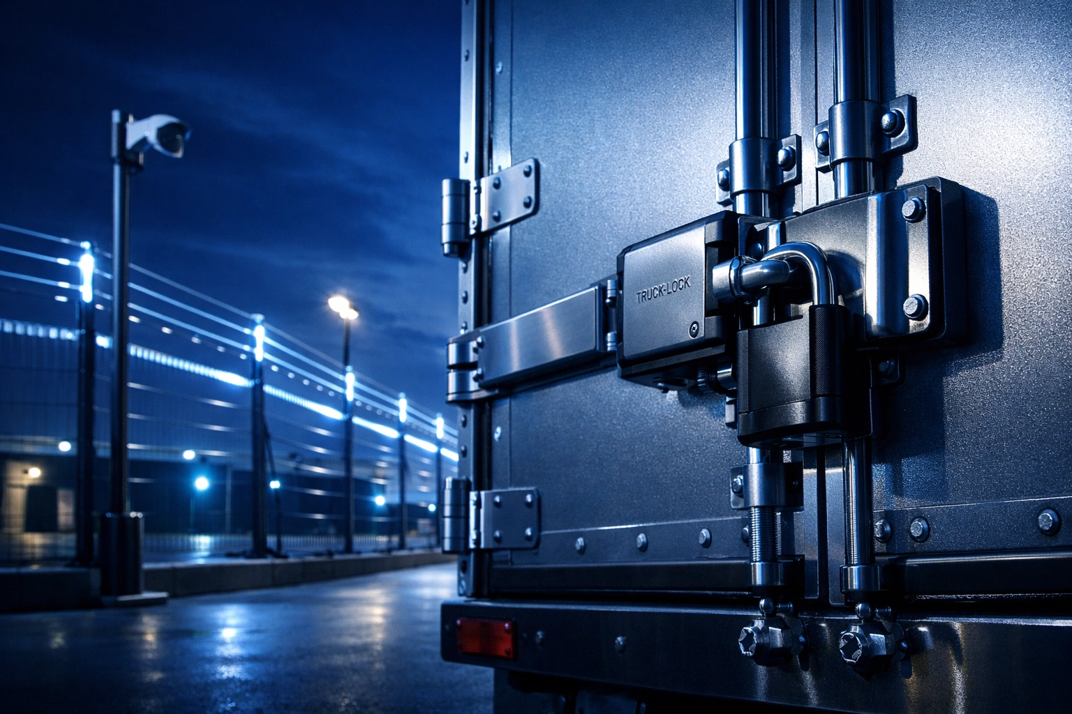 High-security cargo locks and perimeter fencing for warehouse cargo theft prevention