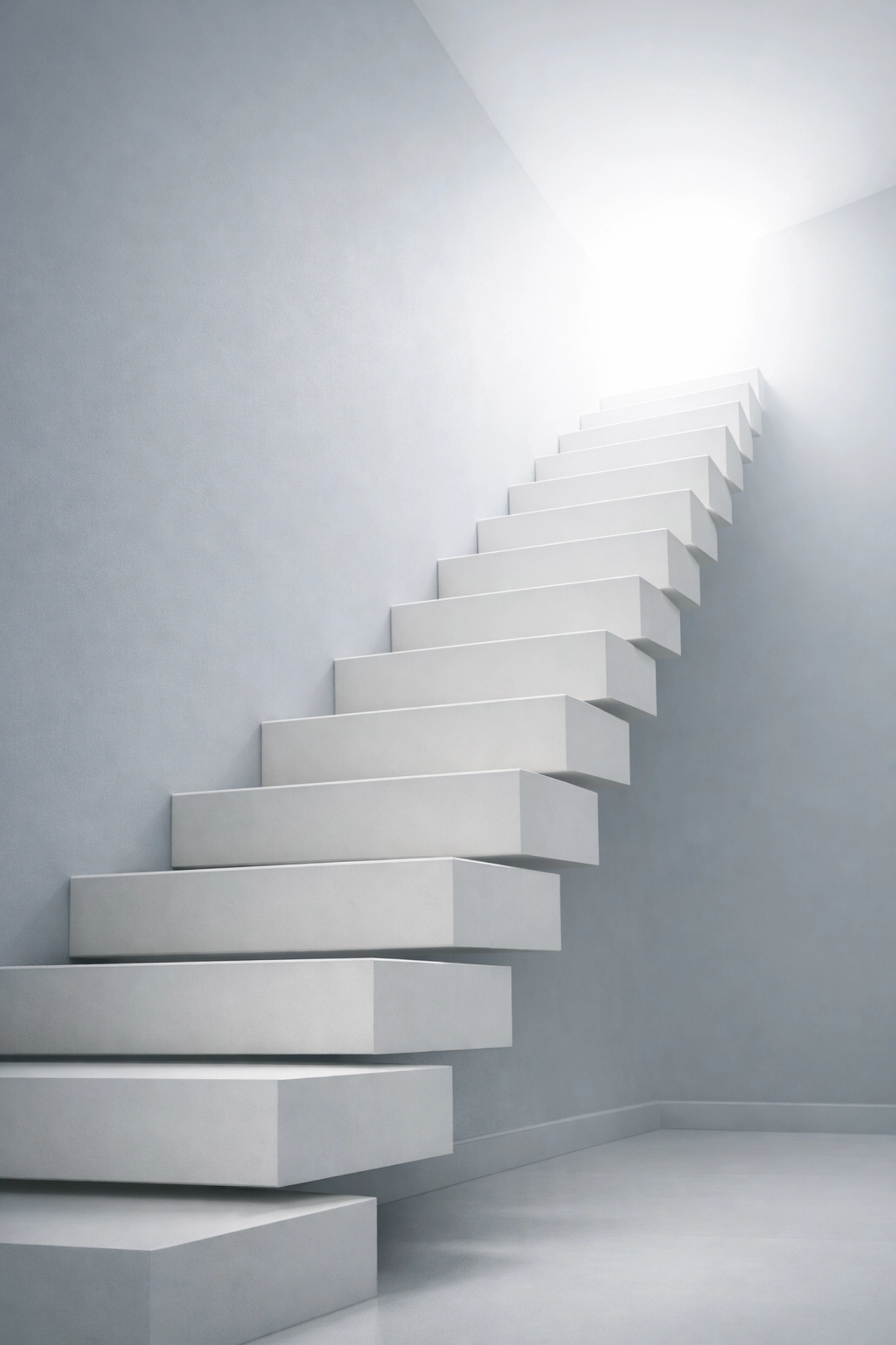 A modern staircase representing the growth pathway to dominating the Google Map Pack and local search rankings.