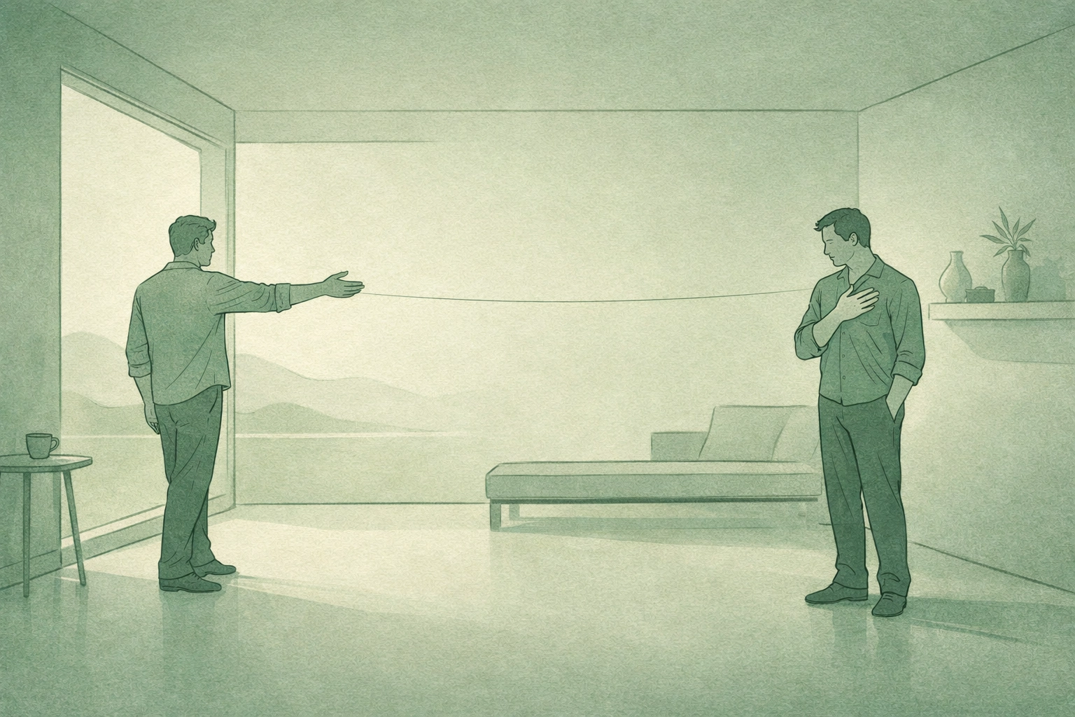 Two men connected by emotional bond while navigating freedom in monogamish relationship