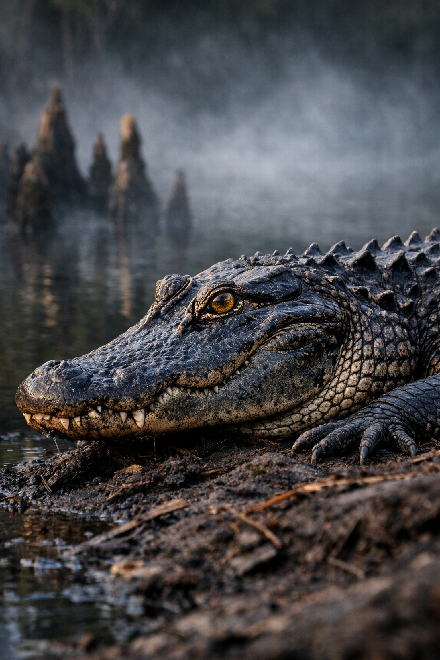 Close-up of an American Alligator in the Everglades, a top destination for Florida wildlife photography tours.