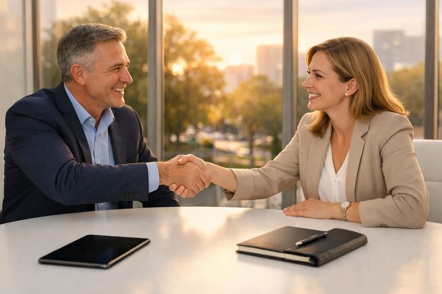 Executives celebrating a successful ServiceNow ROI and license audit partnership.