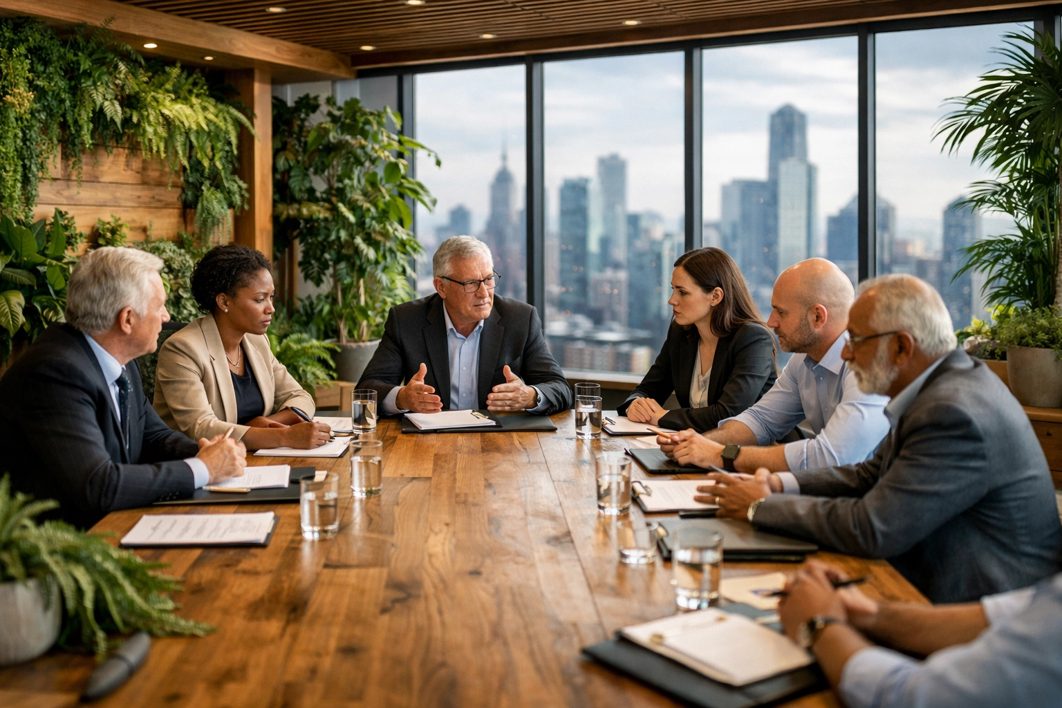 Executives planning ITOM governance frameworks with their ServiceNow implementation partner.