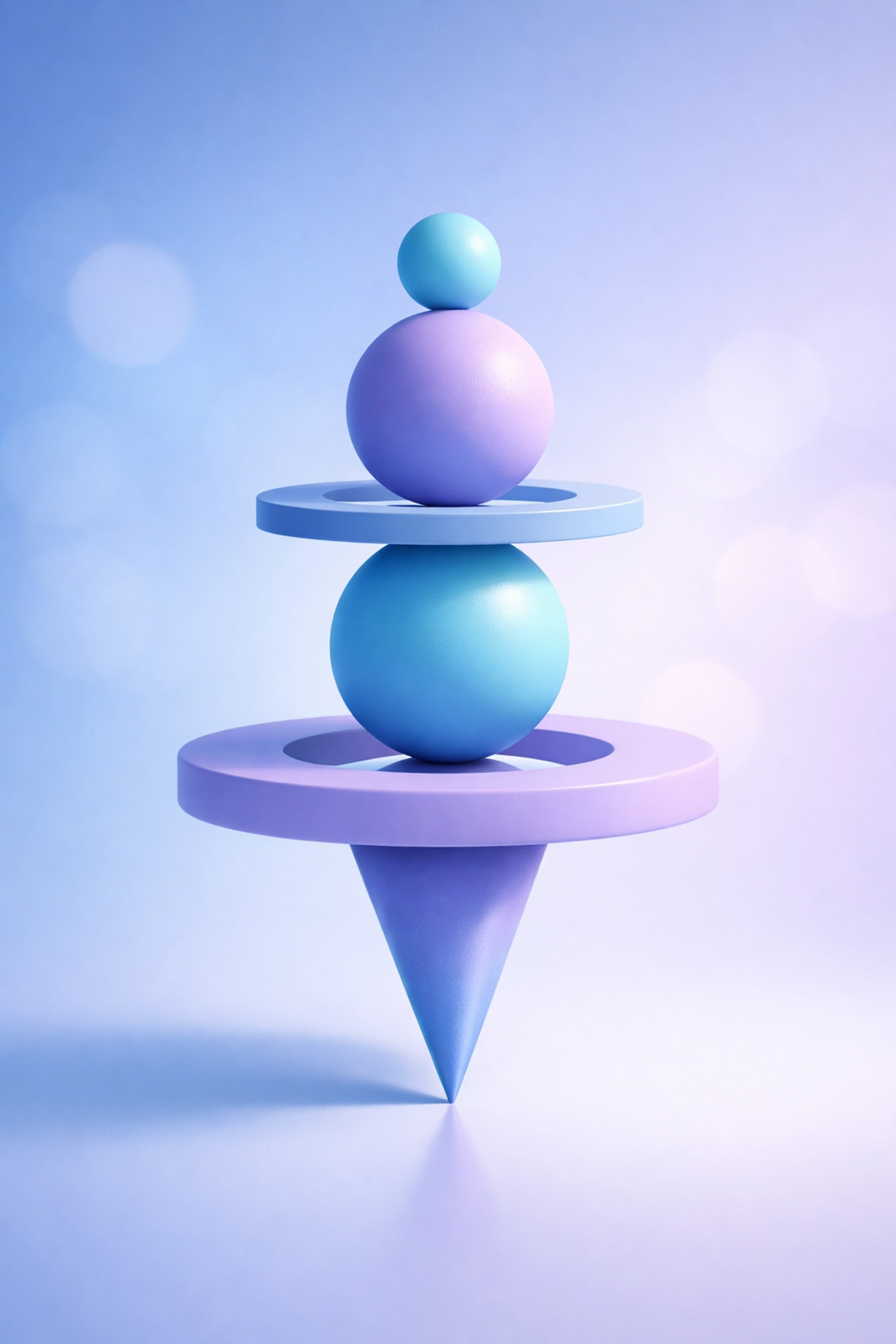 Minimalist balanced shapes representing sustainable energy management for neurodivergent professional success.