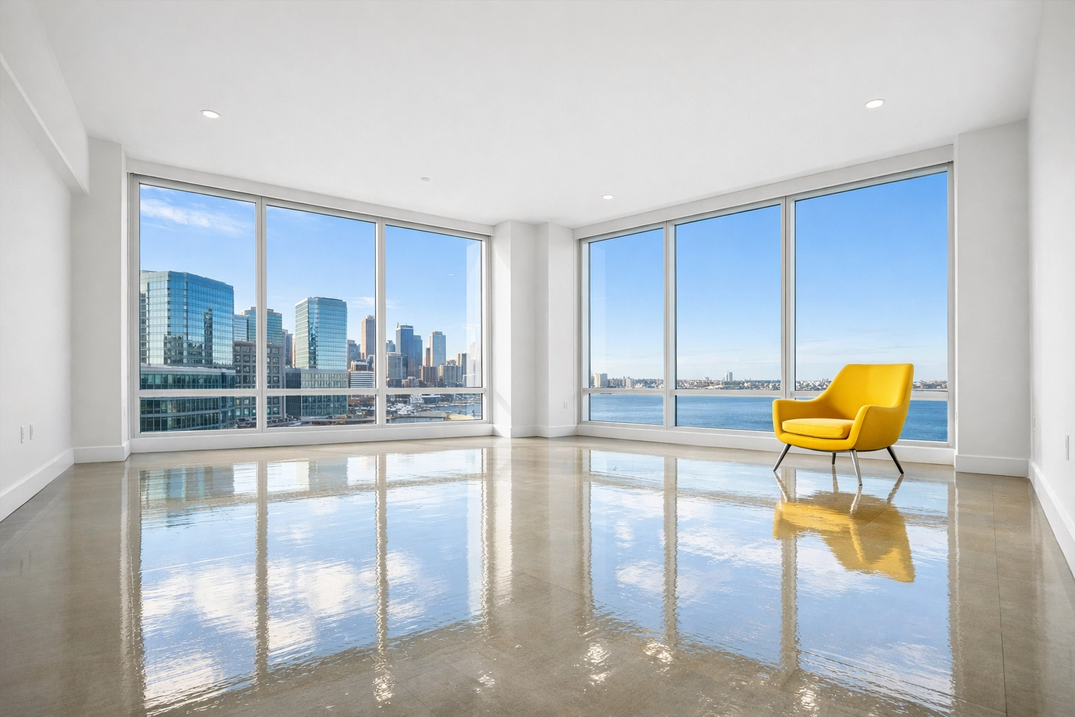Empty Boston apartment ready for a move-out walkthrough after a professional apartment cleaning service.