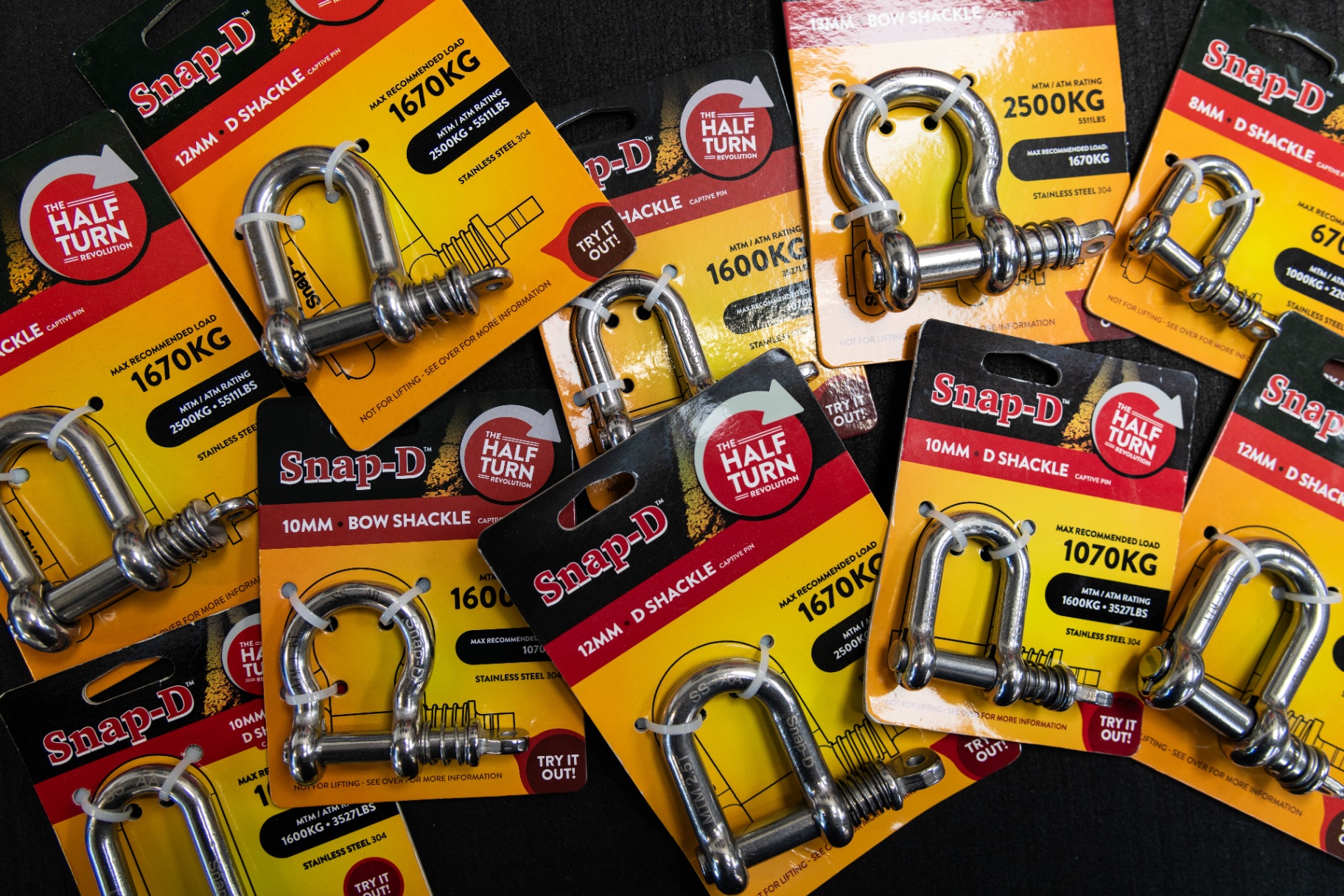 Assorted Snap-D shackles