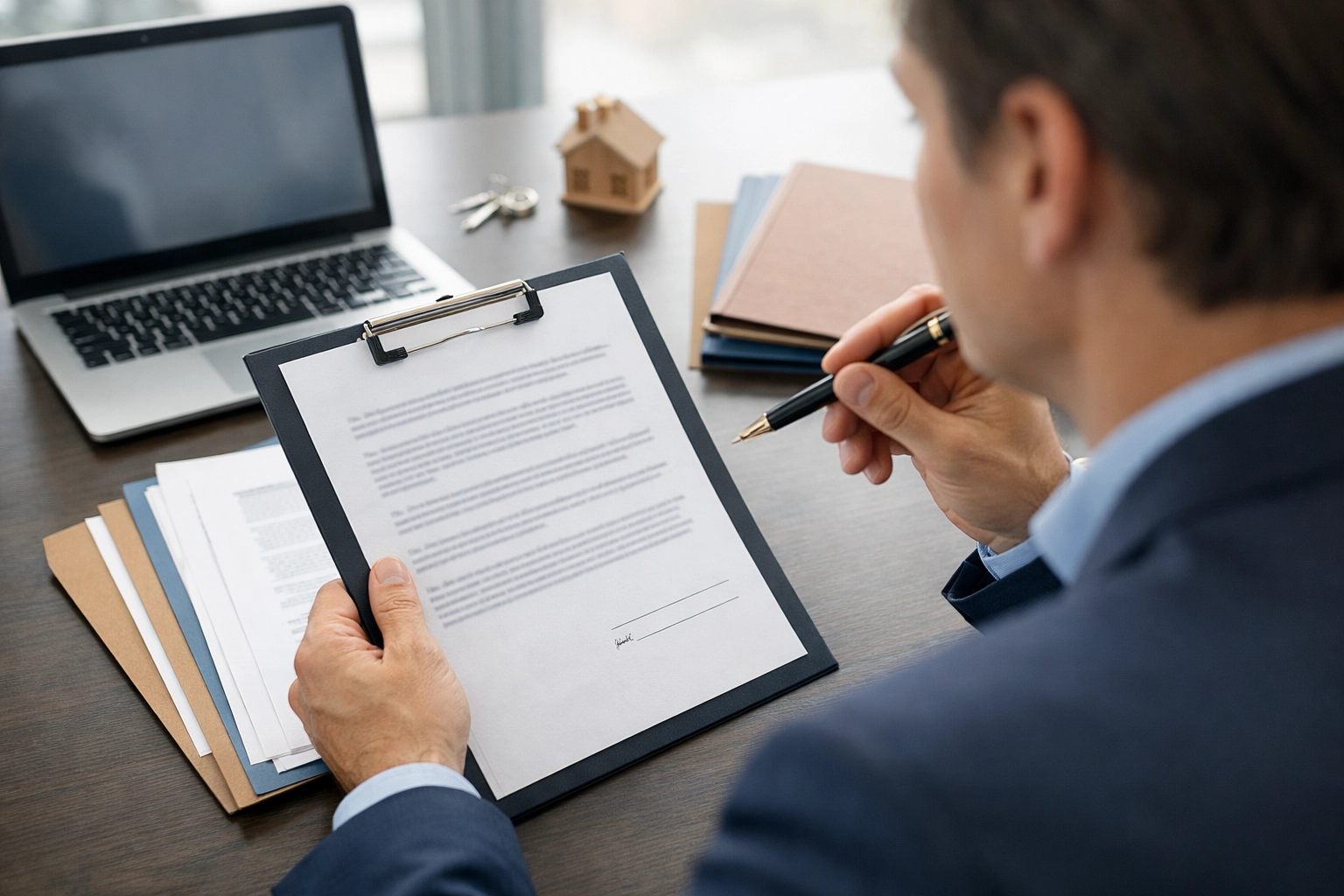 Kent landlord reviewing legal documents for Section 21 possession notice decision