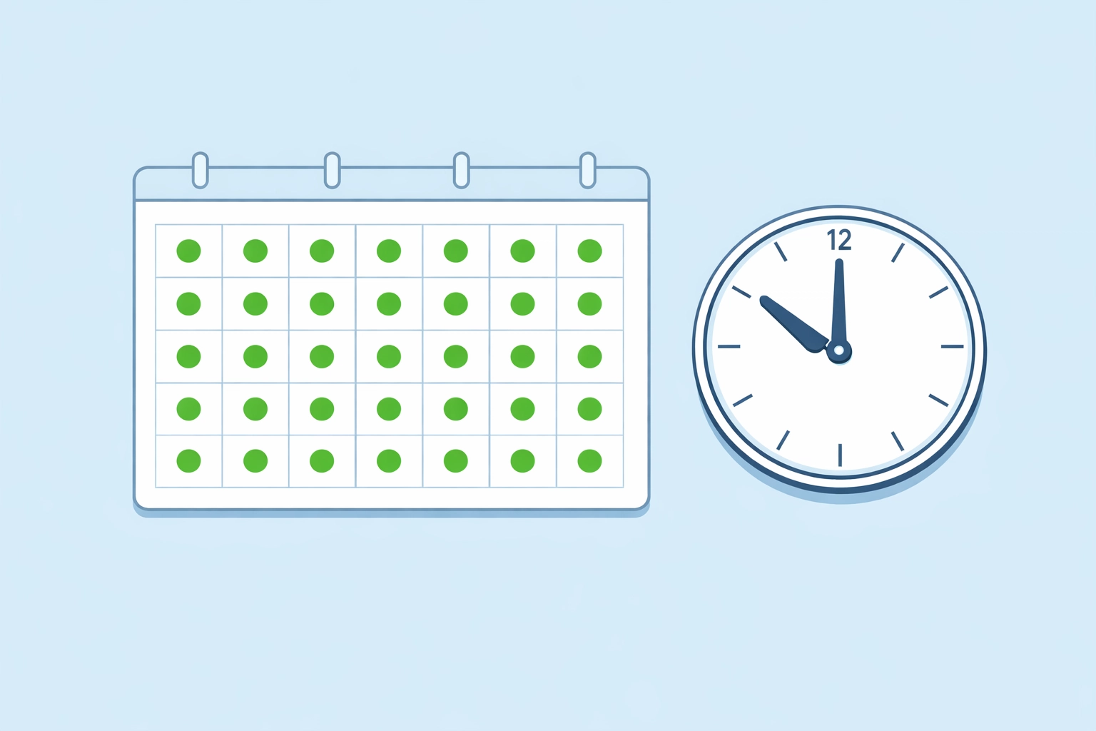 Calendario de pagos puntuales para mejorar historial y subir el score de crédito.