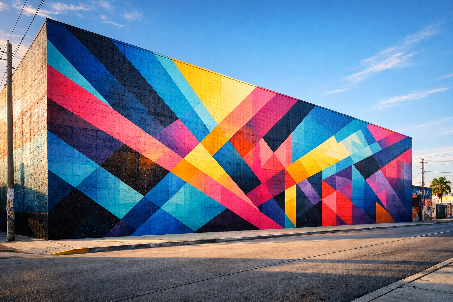 Vibrant street art mural in Wynwood, Miami, one of the best photography locations for urban color.