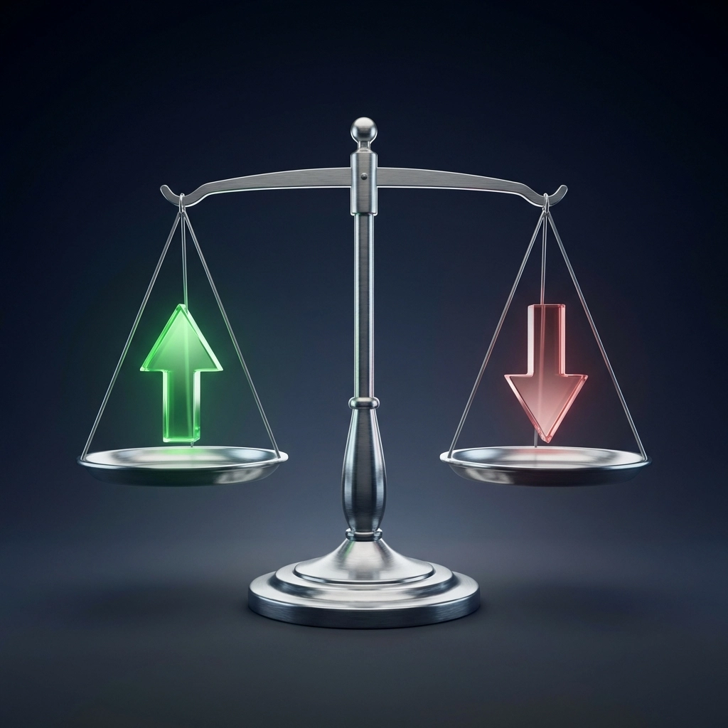 Balanced scale symbolizing market-neutral hedge fund strategies and diversification in portfolios