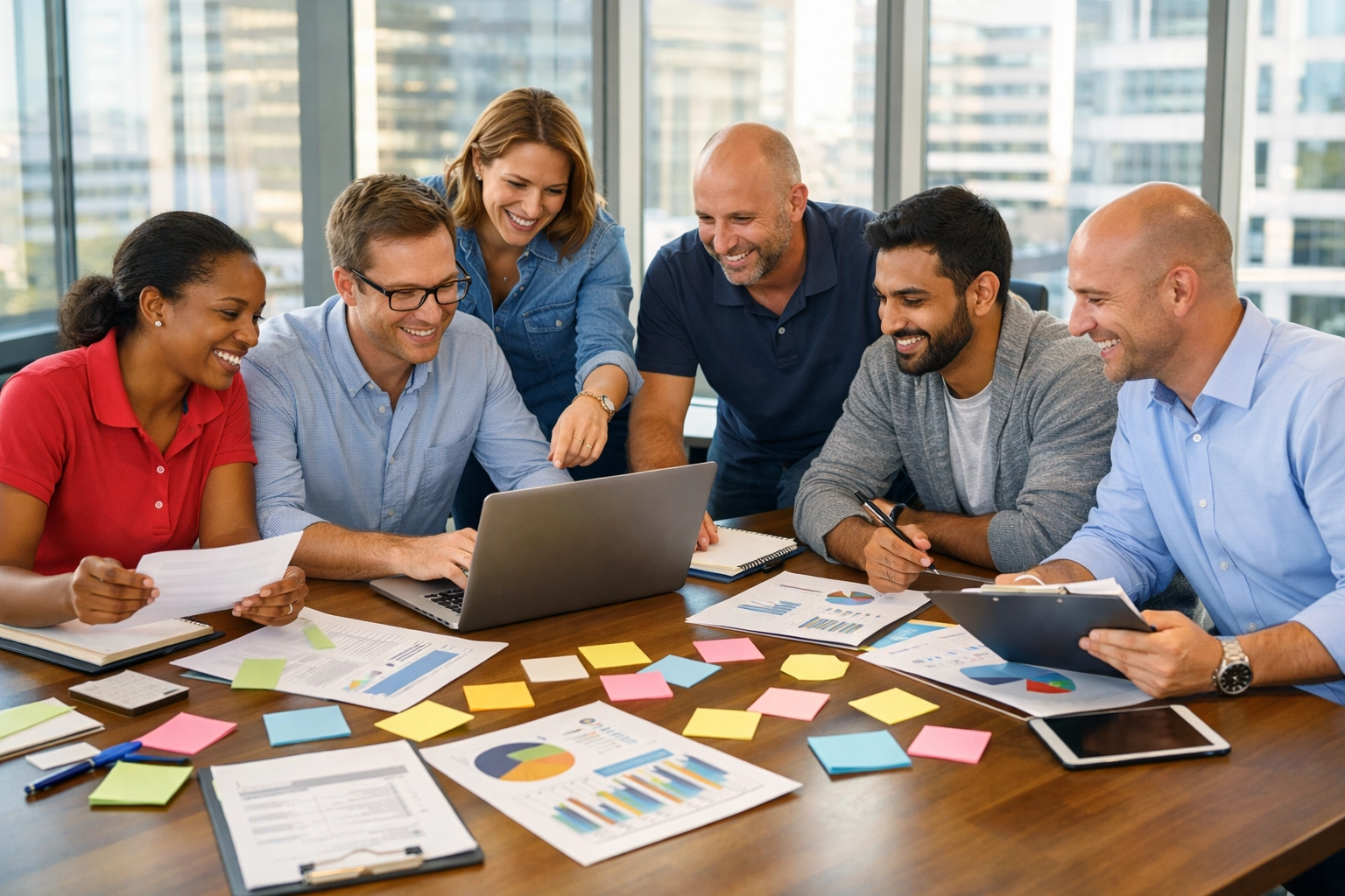 Retail and IT teams collaborating on ServiceNow ITSM implementation strategy at conference table