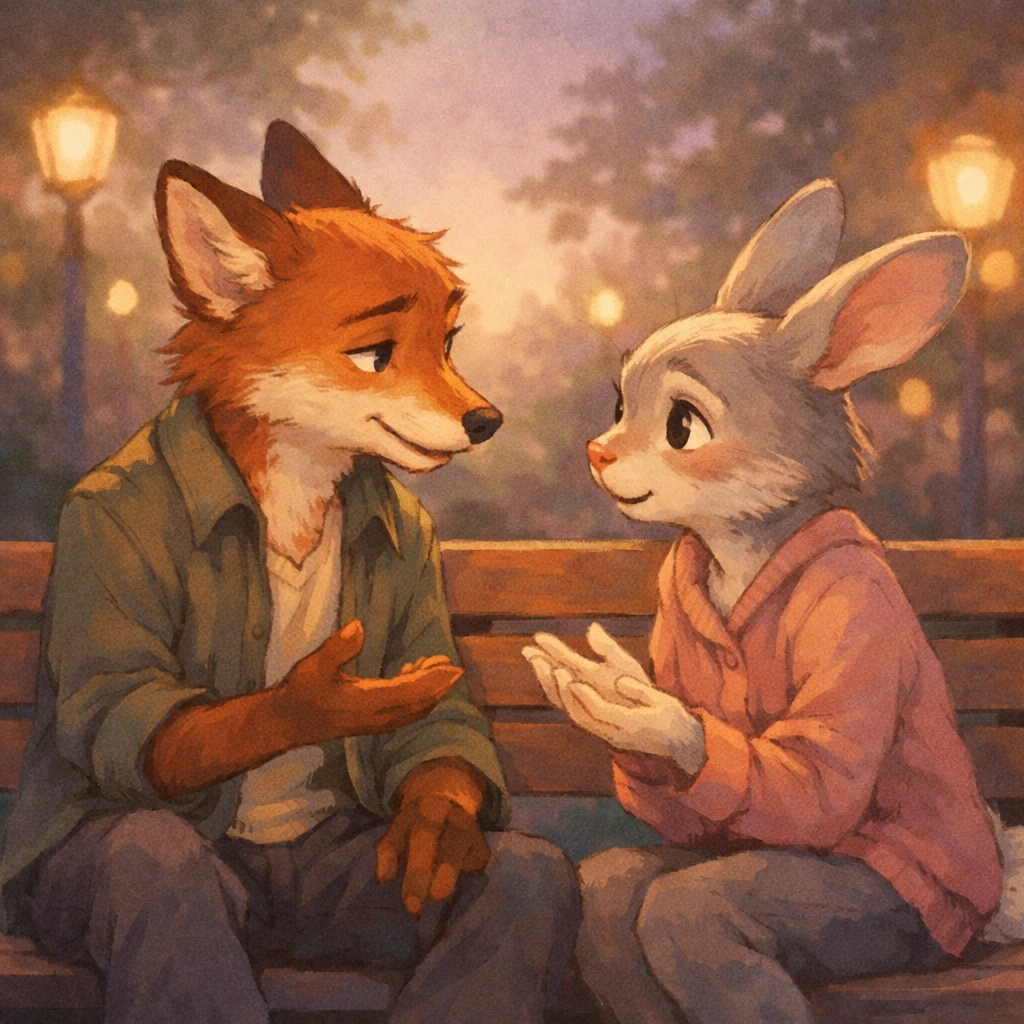 Nick Wilde and Judy Hopps friendship moment from Zootopia 2 showing biblical community