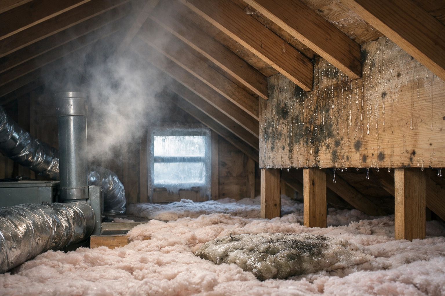 [HERO] The Attic Moisture Trap: Why Running Your Heater 24/7 Can Cause Moisture Buildup and Mold in a Cold Louisiana Attic