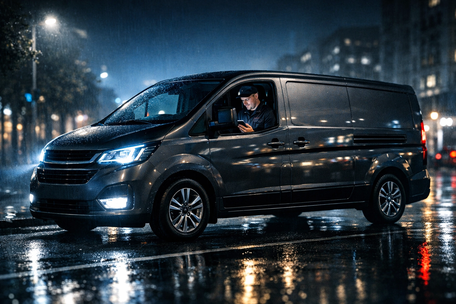 A service van dispatched to a new customer lead generated through local SEO and listings management.