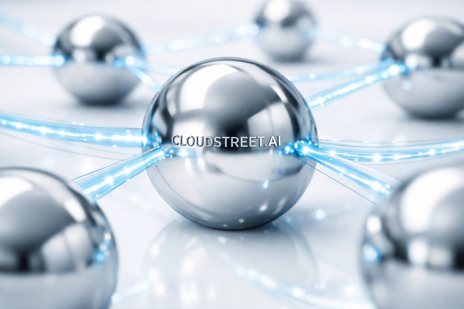 Interconnected AI agent nodes representing automated Salesforce Agentforce workflows for business efficiency.