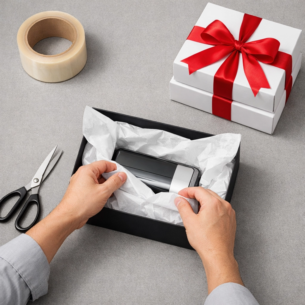 Professional contract packing and corporate gifting preparation at a Hertford storage and fulfilment facility.