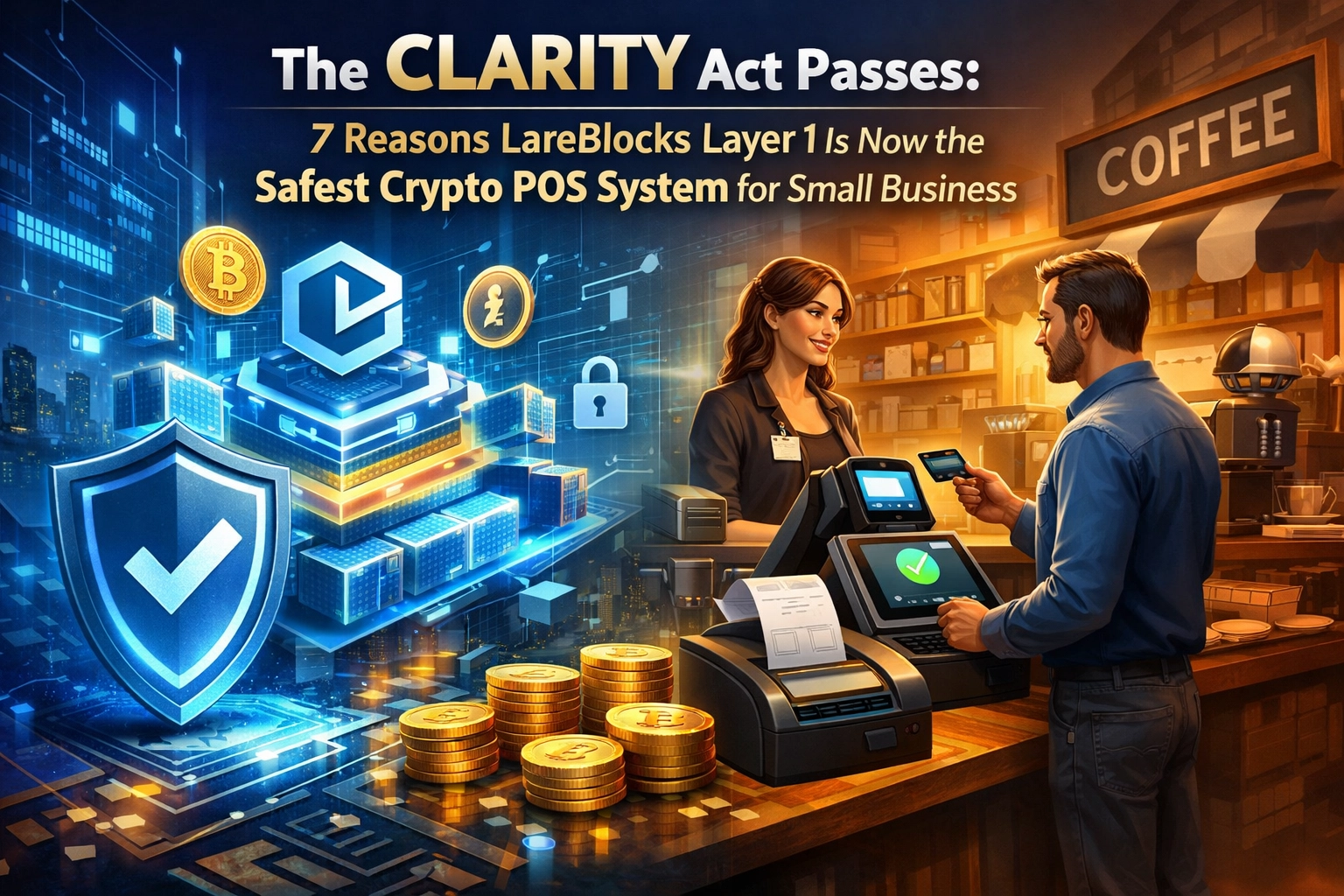 [HERO] The CLARITY Act Passes: 7 Reasons LareBlocks Layer 1 Is Now the Safest Crypto POS System for Small Business