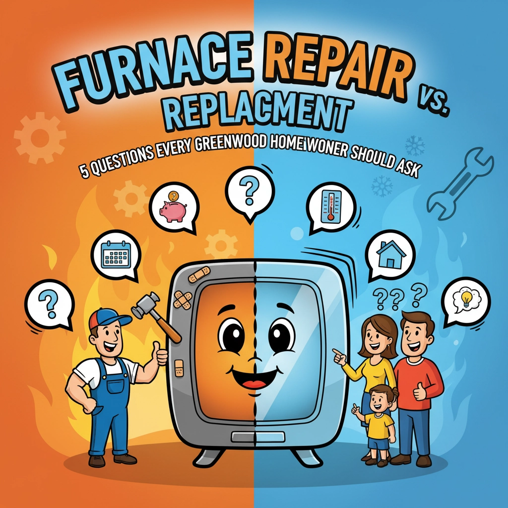 Furnace Repair vs. Replacement: 5 Questions Every Greenwood Homeowner Should Ask