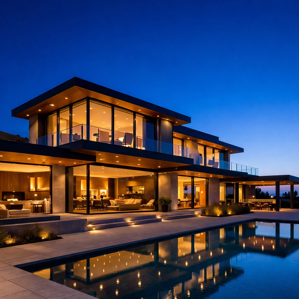 Luxury real estate photography showing sharp architectural details for a professional photography portfolio.