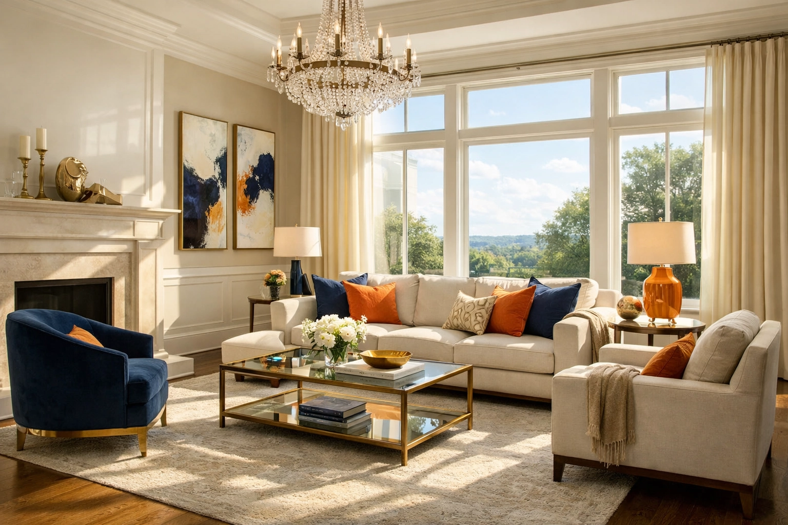 Sunlit interior of a Georgia craftsman living room symbolizing a clear path through probate real estate.