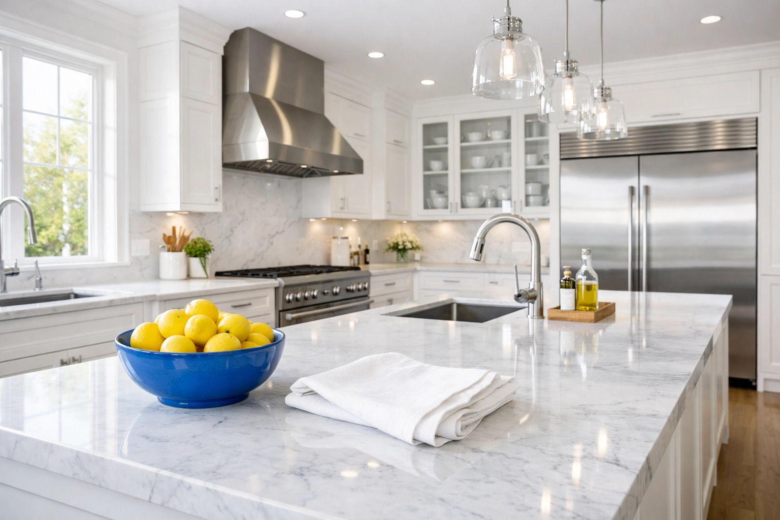Spotless modern kitchen after professional deep cleaning Worcester by expert maid services near WPI.