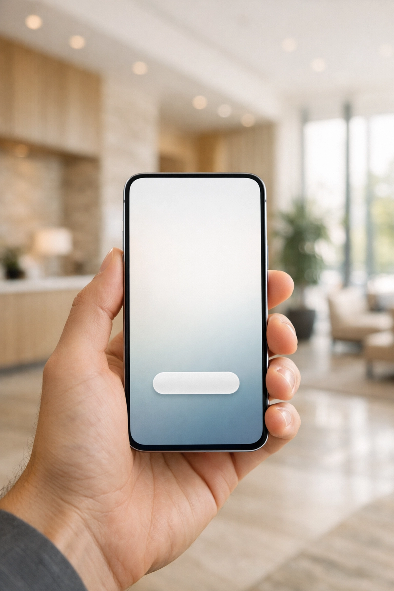 Mobile-friendly hotel booking interface on a smartphone showing a clear direct booking button.