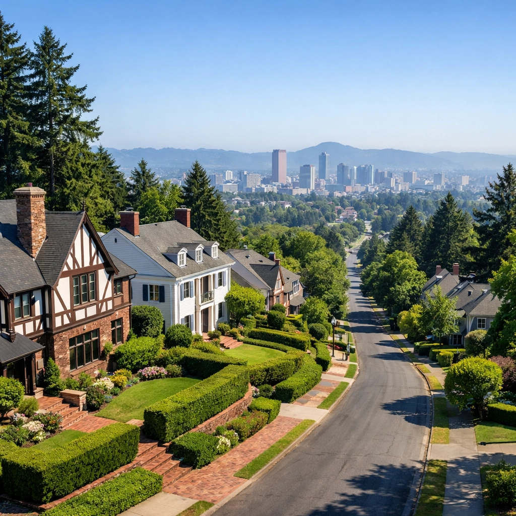 Residential neighborhood in Northeast Portland, Oregon