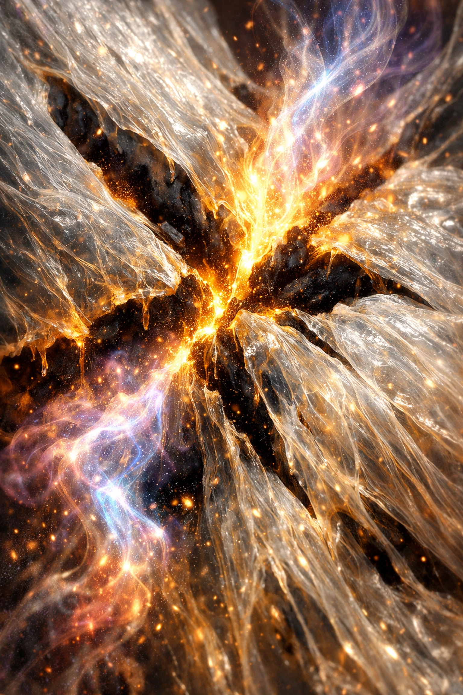 Abstract visualization of healing trauma by releasing stored energy within the nervous system.