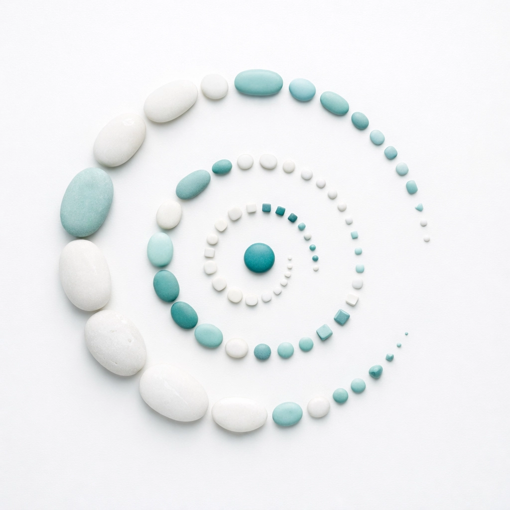 Spiral pattern representing the repetitive cycle of health OCD and anxiety loop